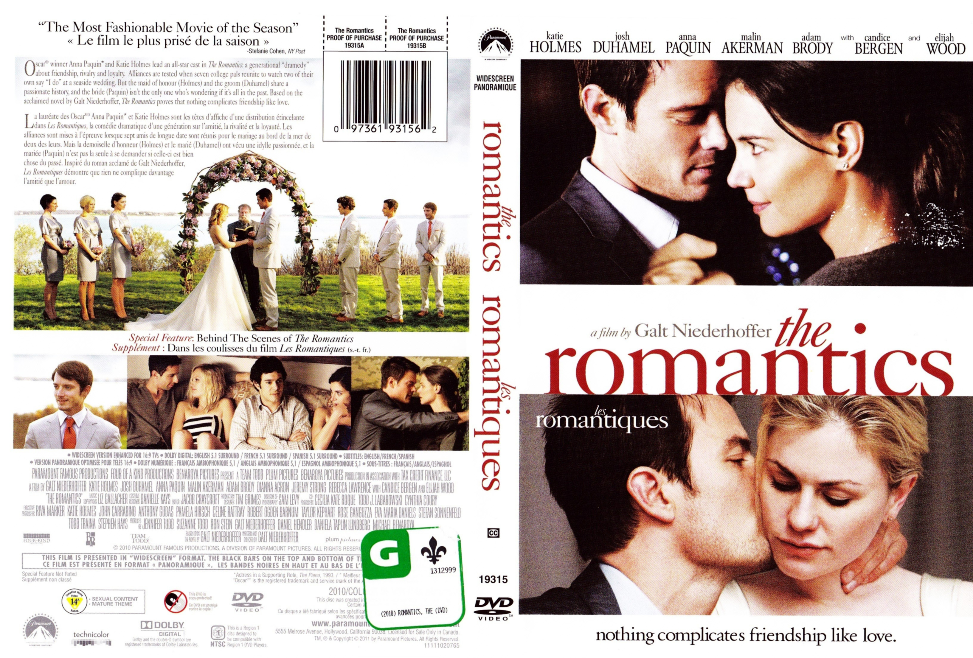 Jaquette DVD Les romantiques - The romantics (Canadienne)