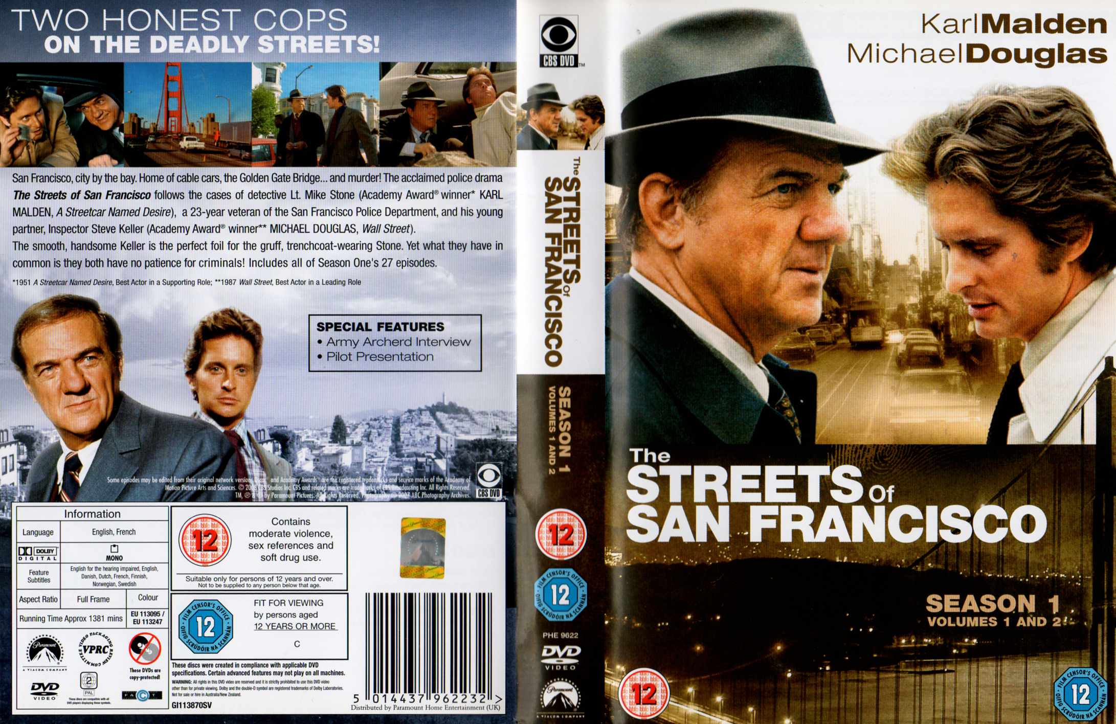 Jaquette DVD Les rues de San Francisco Saison 1 Zone 1