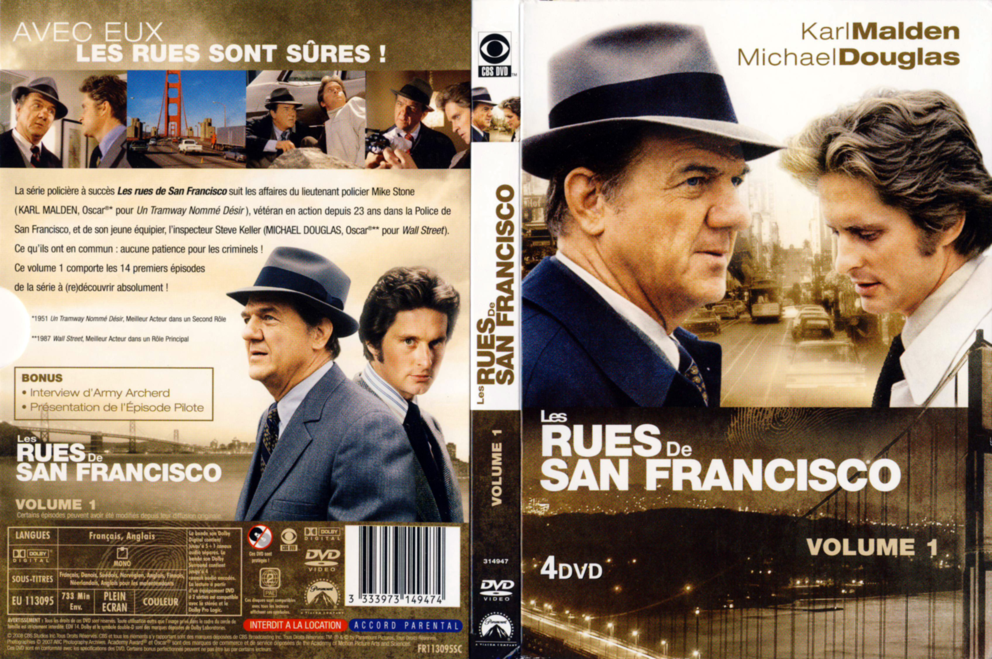 Jaquette DVD Les rues de San Francisco vol 01 COFFRET