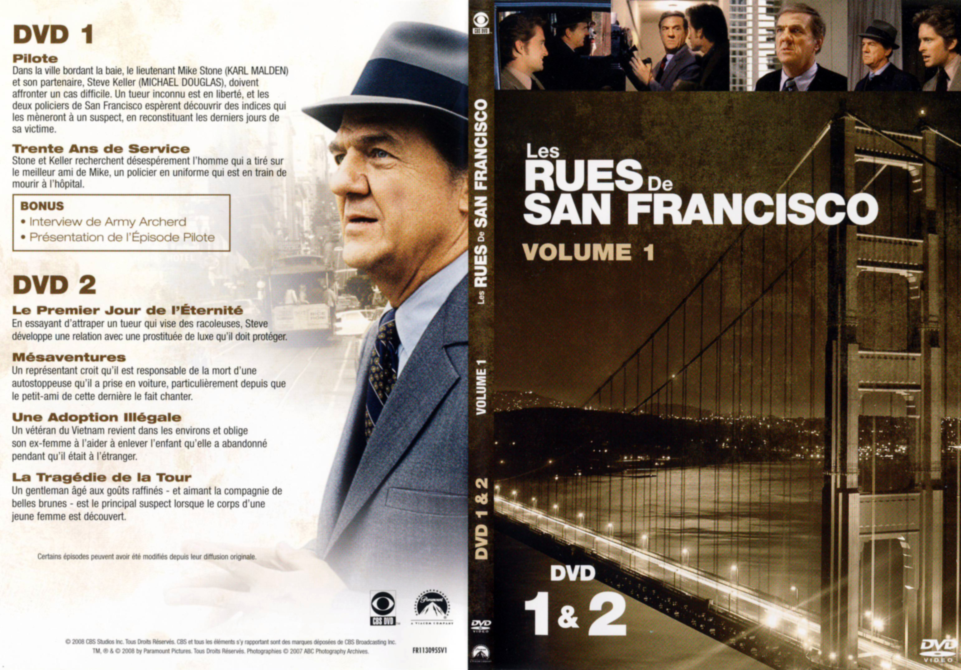 Jaquette DVD Les rues de San Francisco vol 01 DVD 1