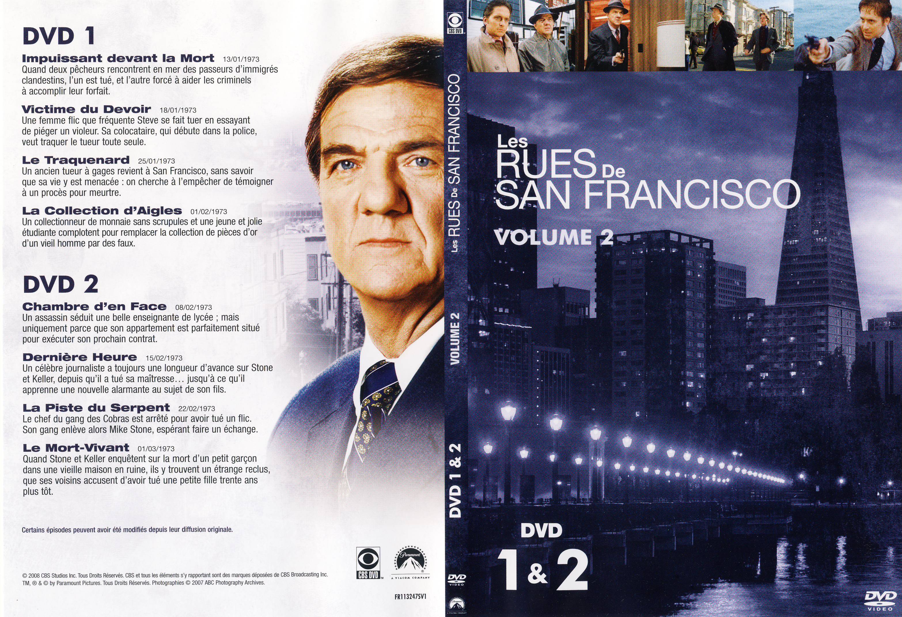 Jaquette DVD Les rues de San Francisco vol 02 DVD 1