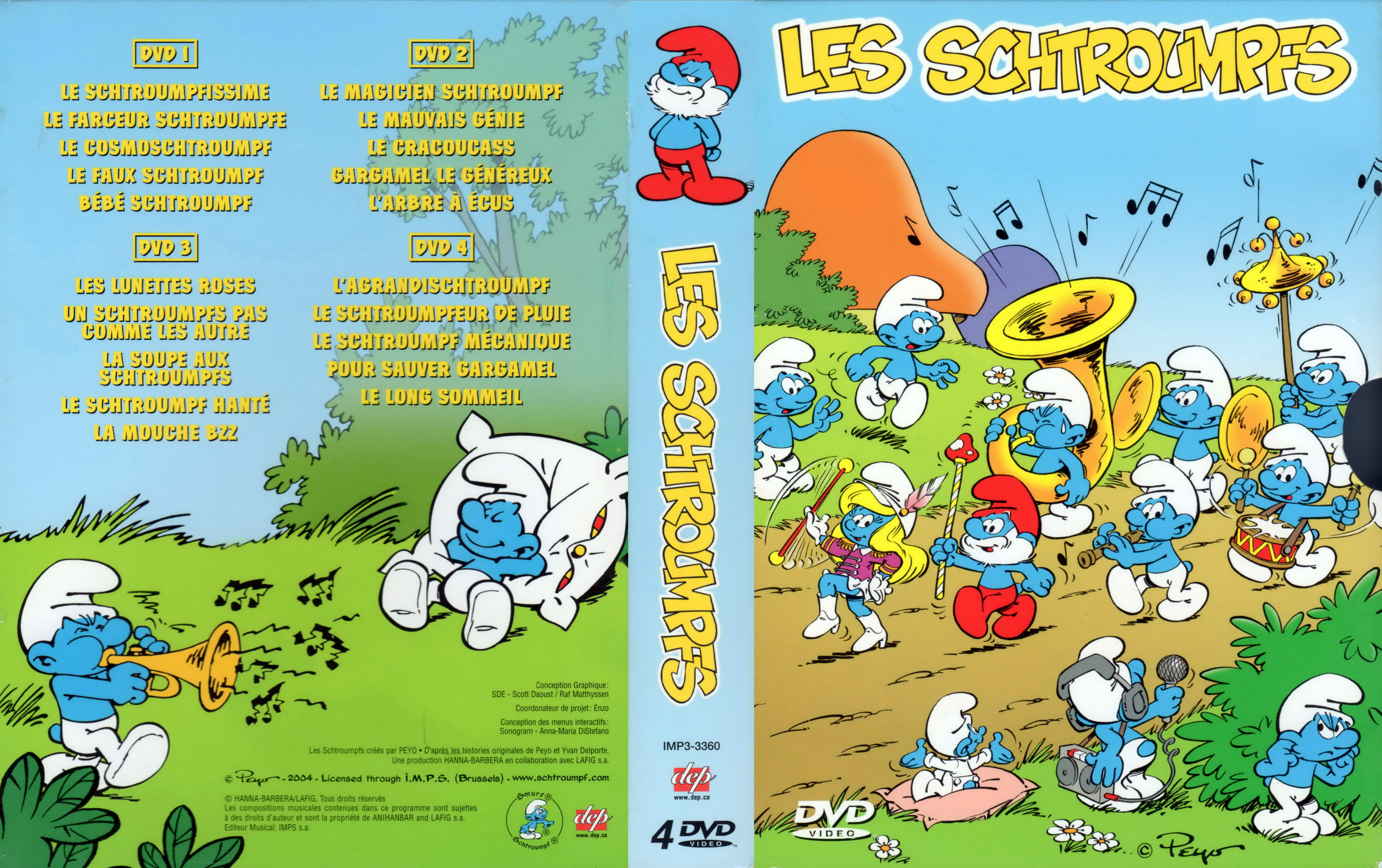 Jaquette DVD de Les schtroumpfs COFFRET - Cin��ma Passion