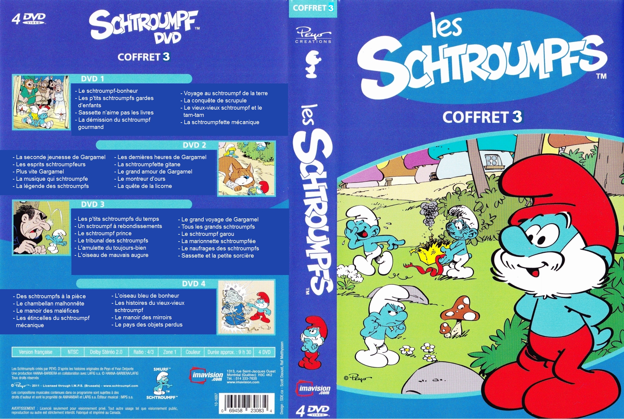 Jaquette DVD Les schtroumpfs COFFRET 03