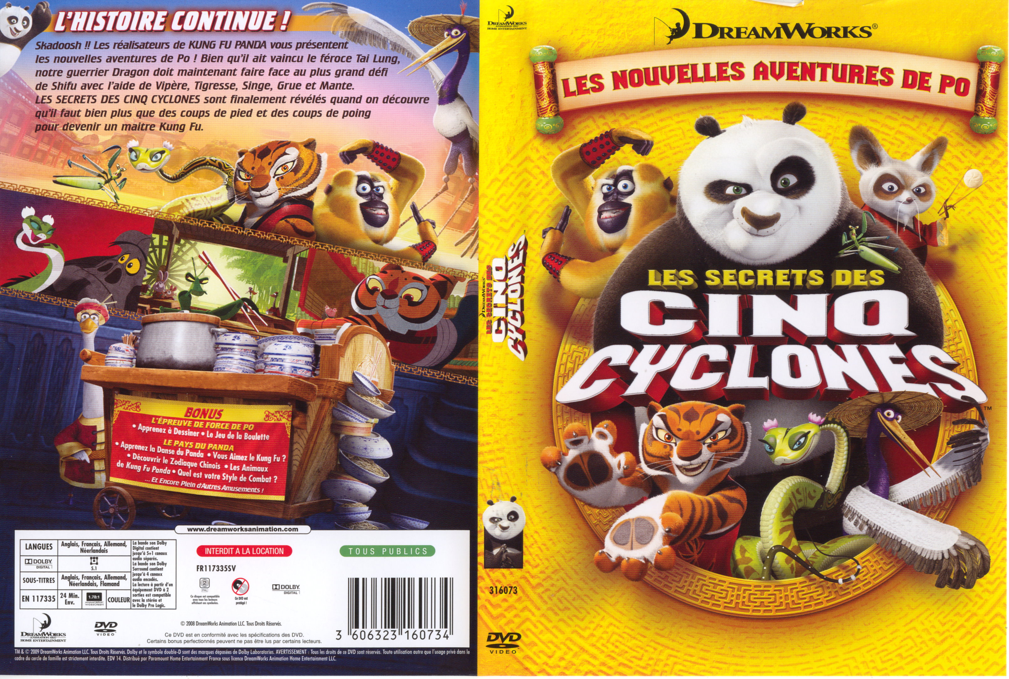 Jaquette DVD Les secrets des cinq cyclones