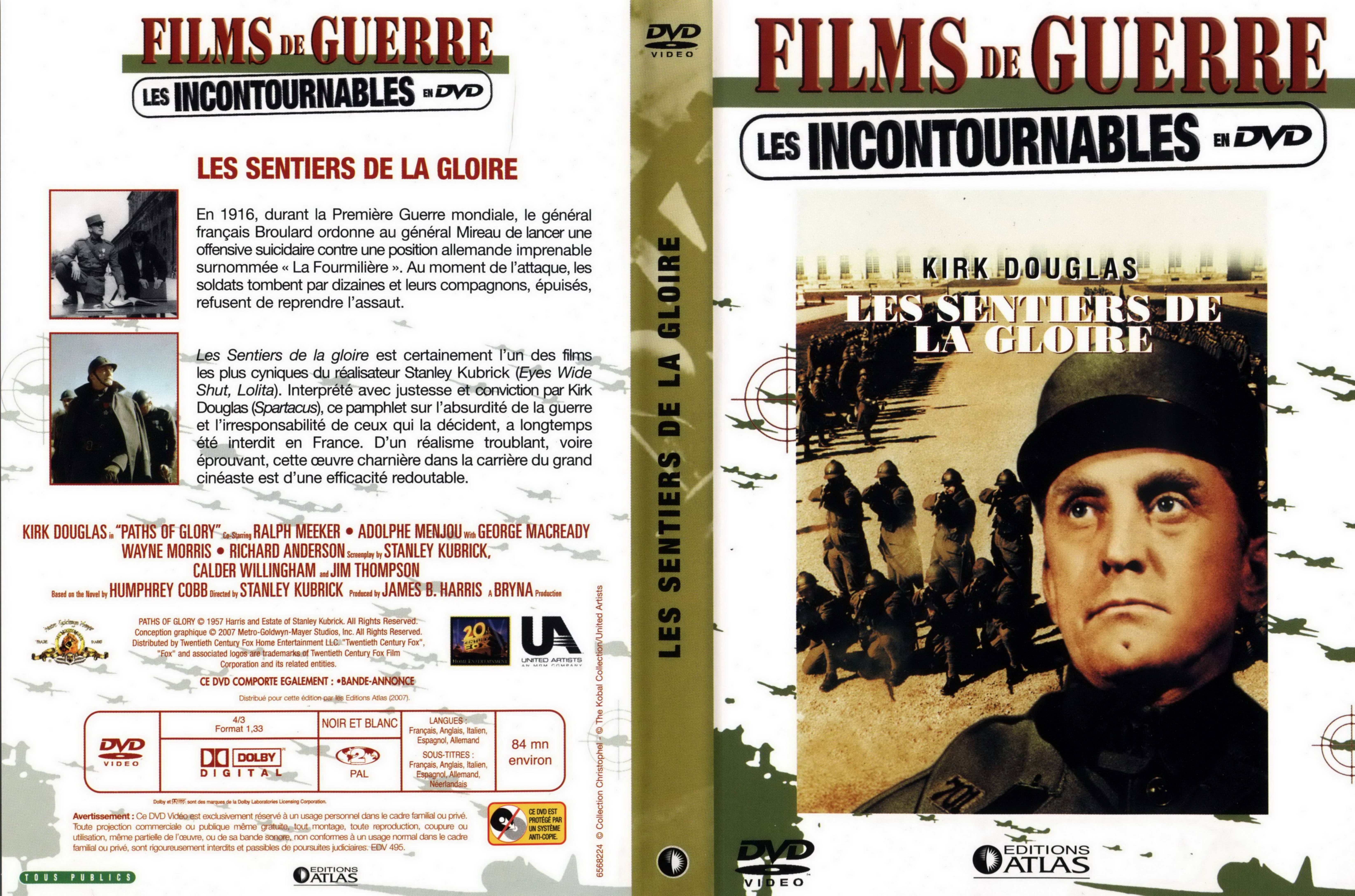 Jaquette DVD Les sentiers de la gloire