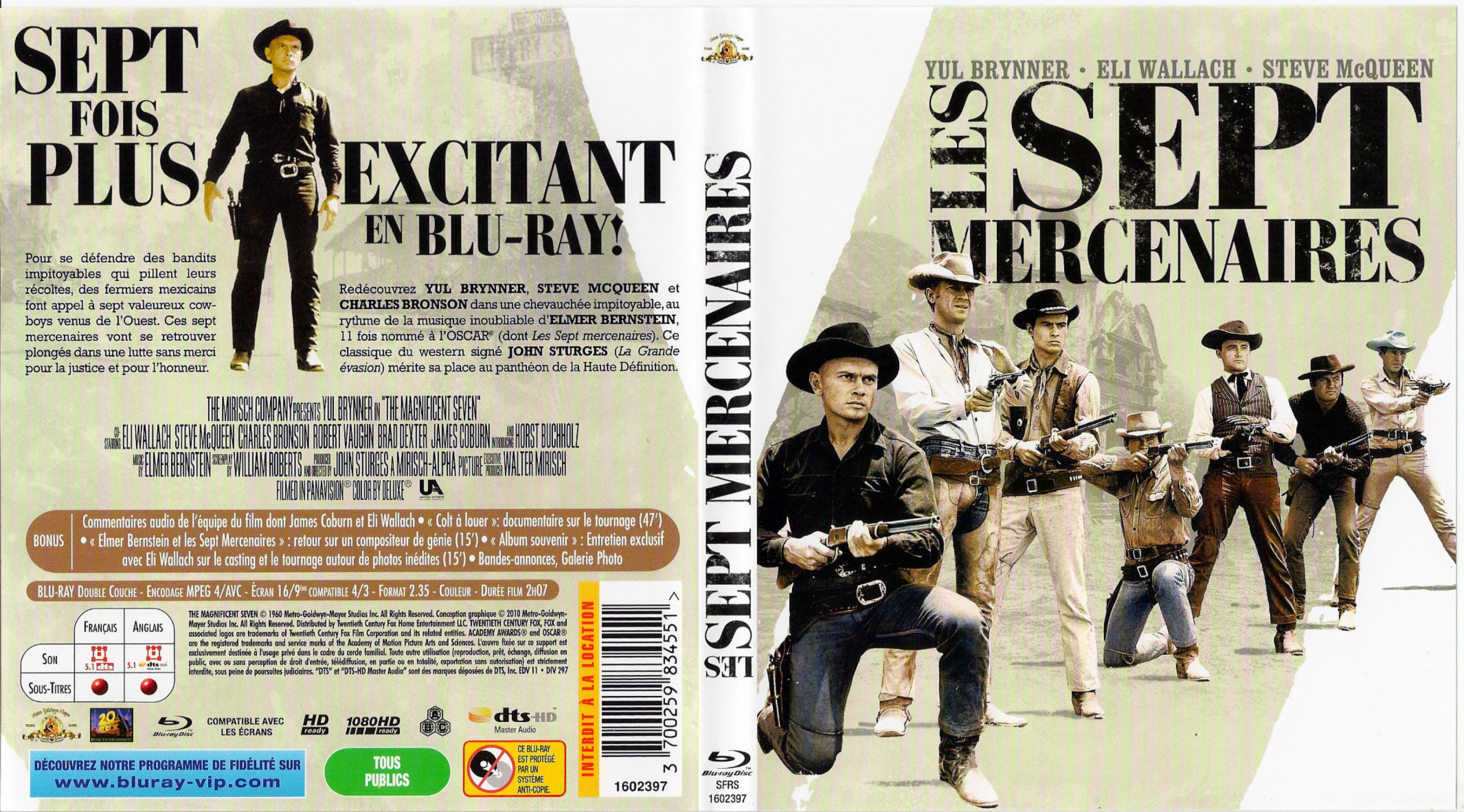 Jaquette DVD Les sept mercenaires (BLU-RAY)