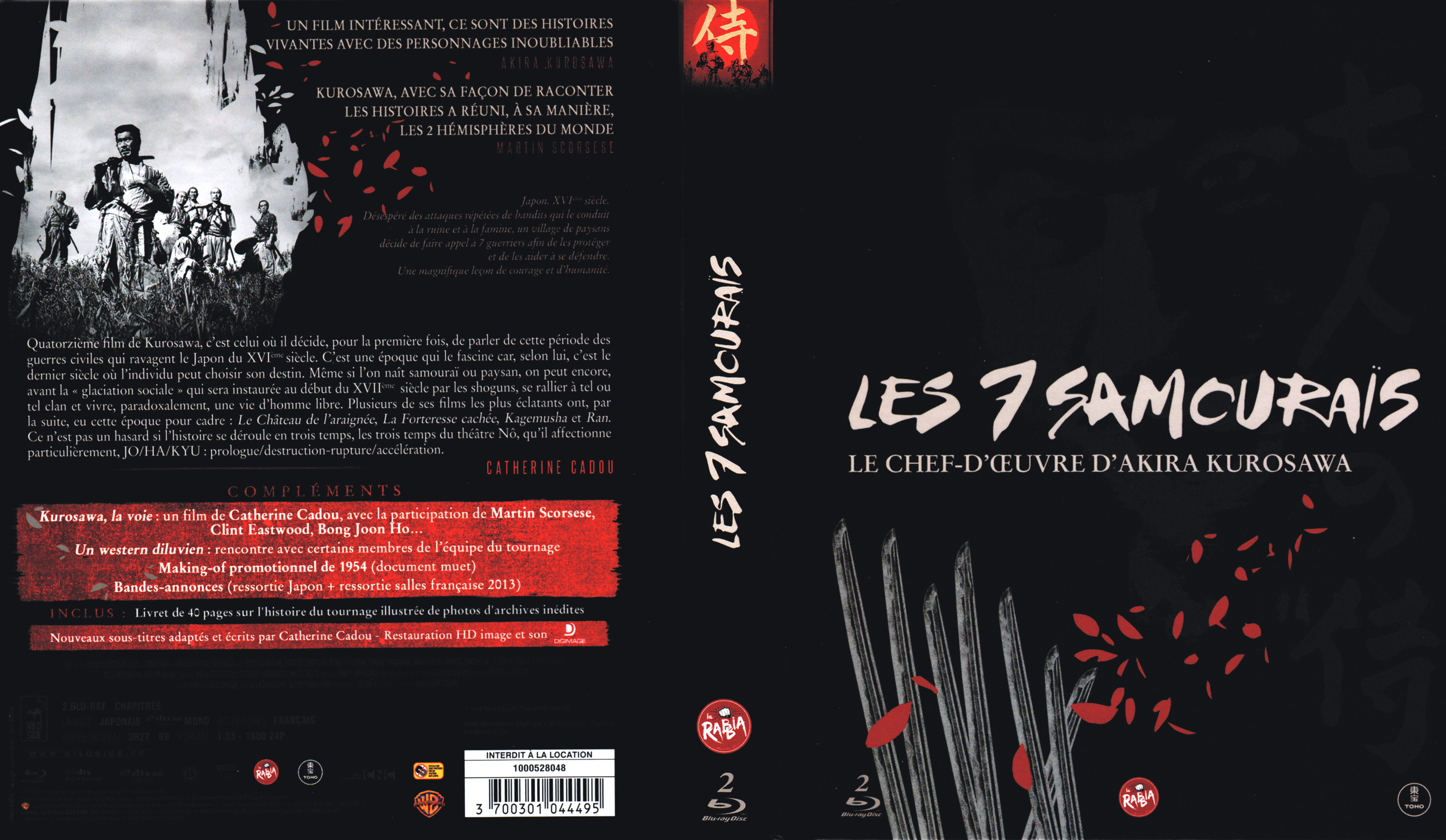 Jaquette DVD Les sept samourais (BLU-RAY)
