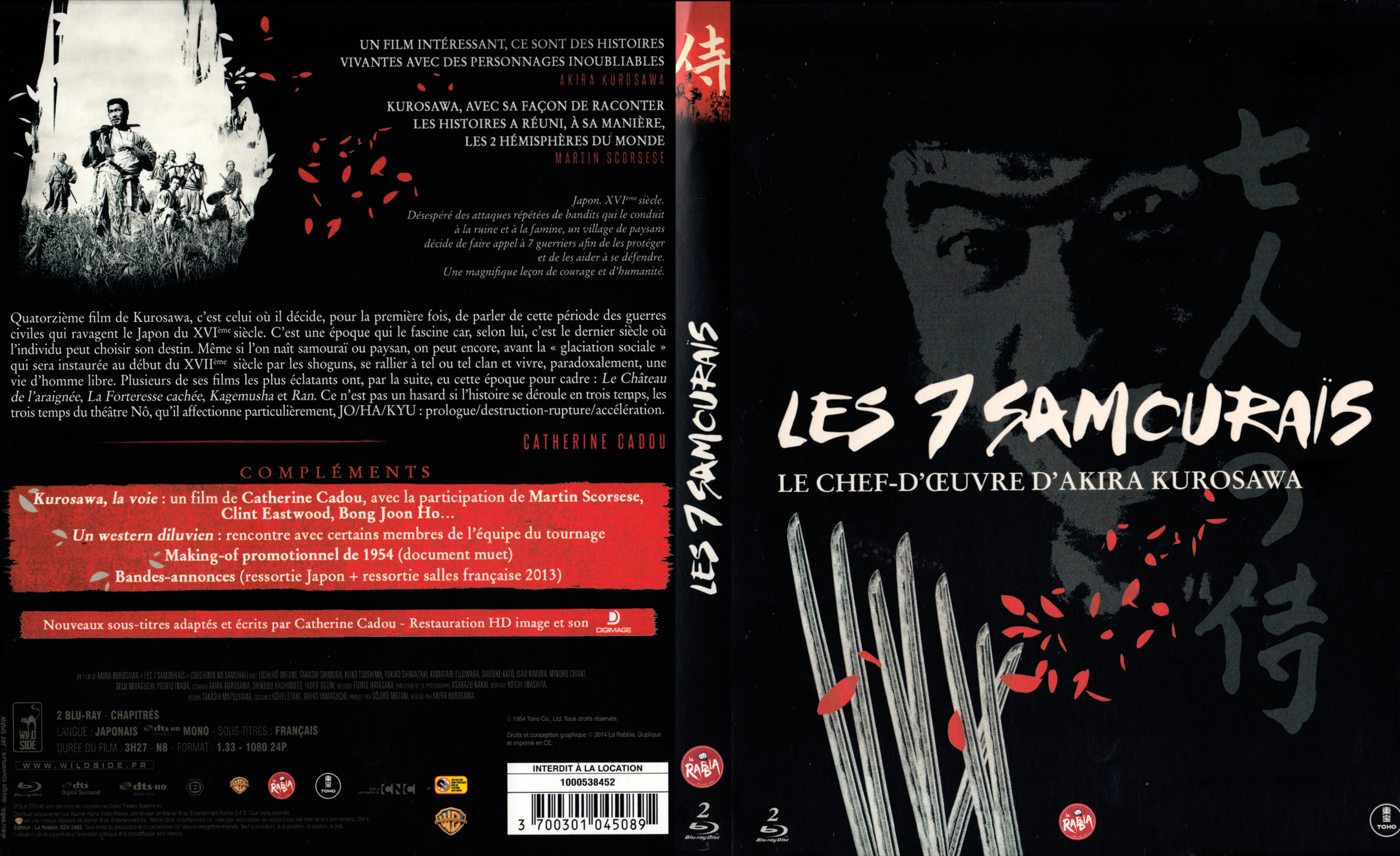 Jaquette DVD Les sept samourais (BLU-RAY) v3