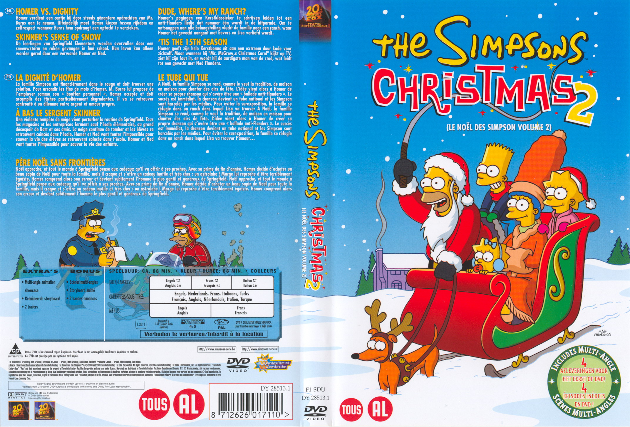 Jaquette DVD Les simpson Le noel des Simpson vol 2