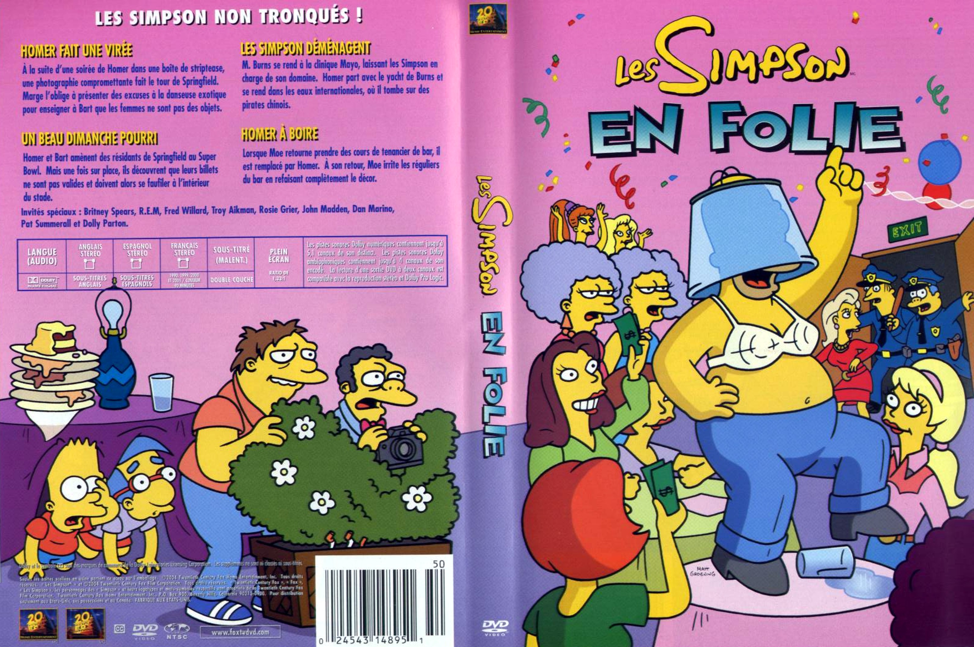 Jaquette DVD Les simpson en folie