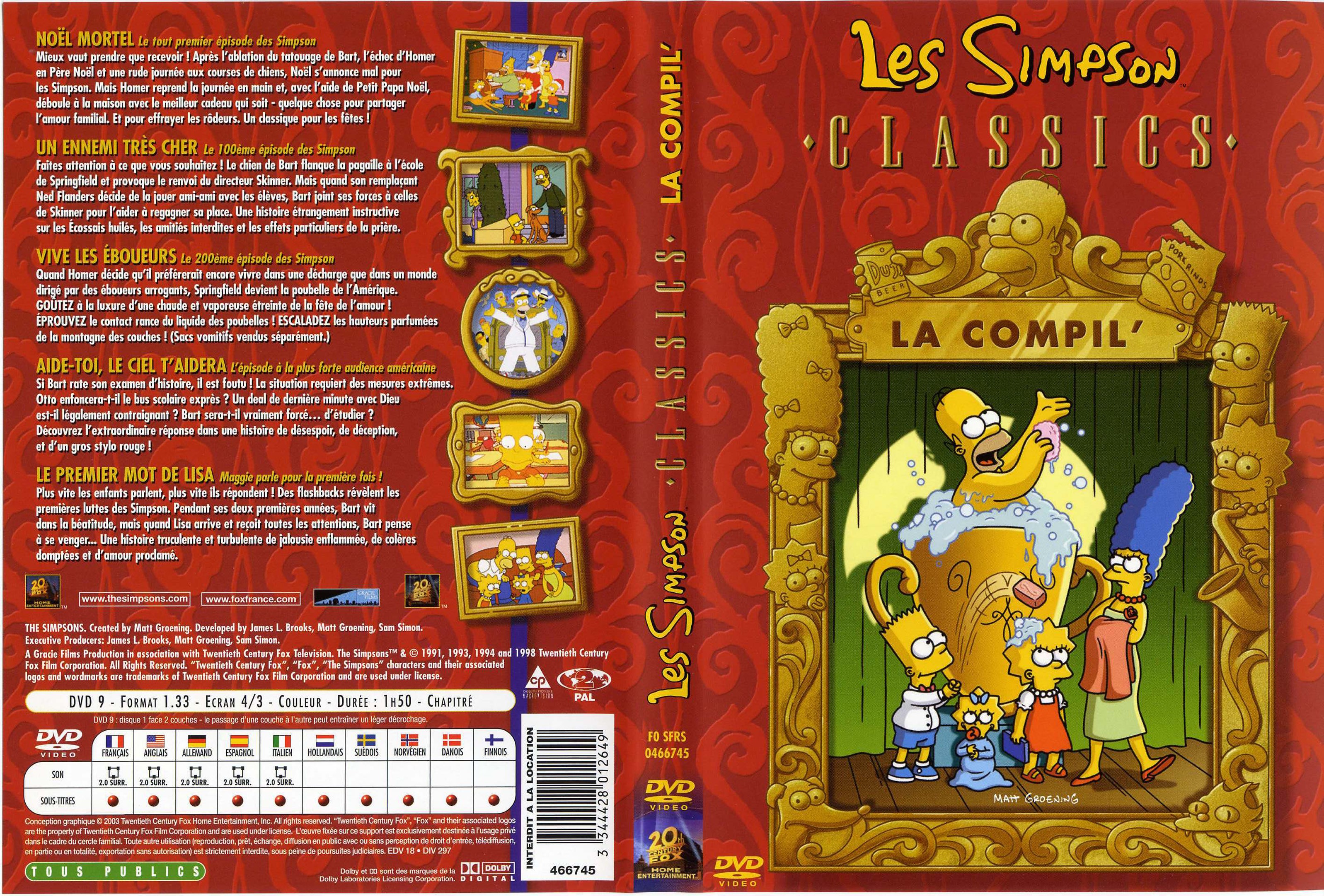 Jaquette DVD Les simpson la compil