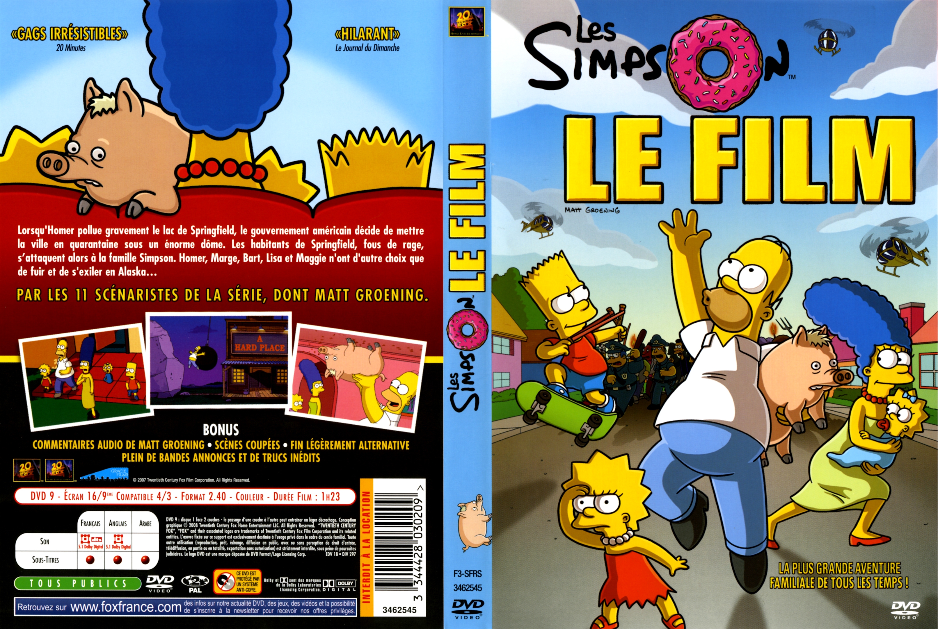 Jaquette DVD Les simpson le film v2