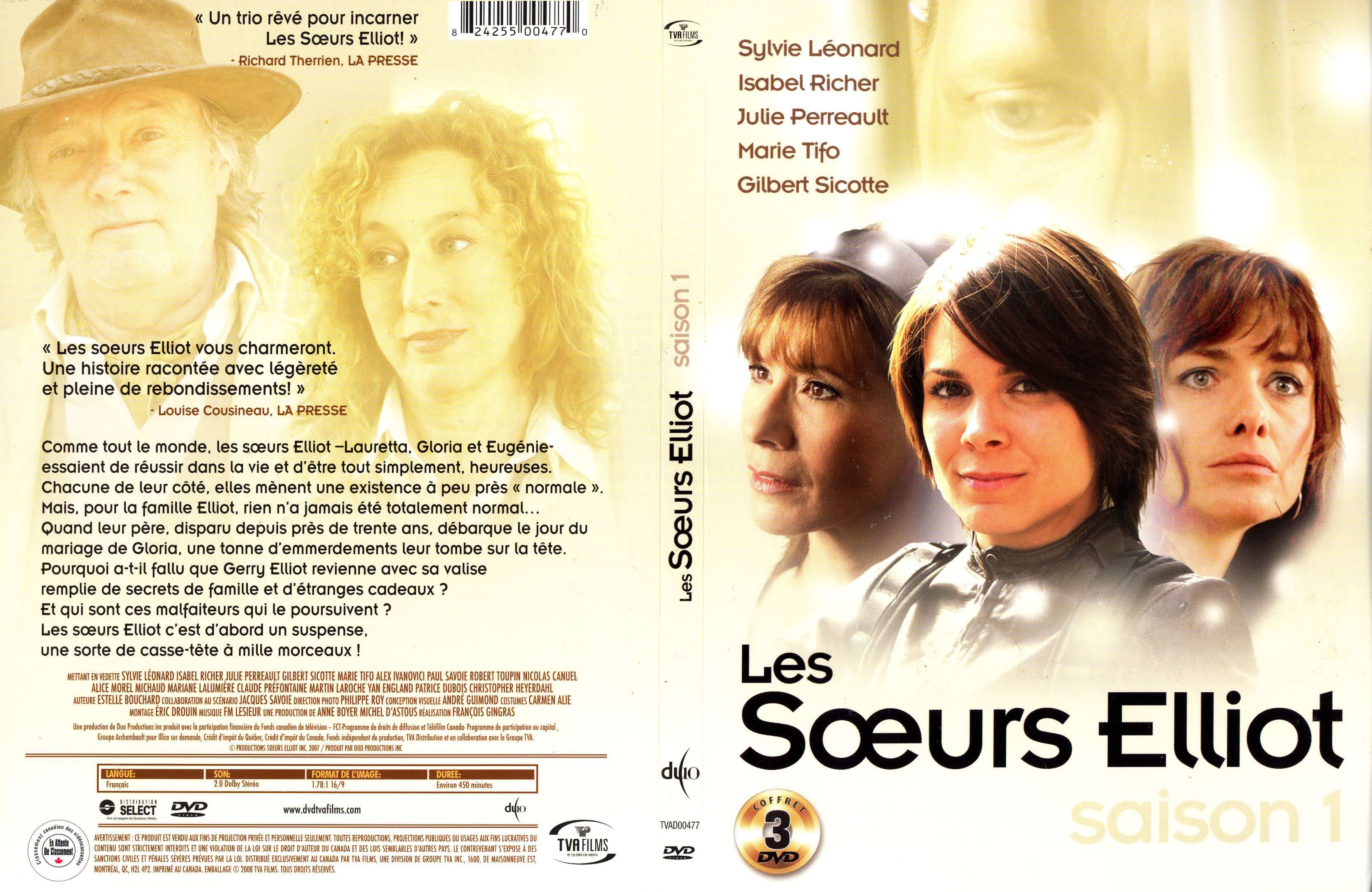 Jaquette DVD Les soeurs Elliot Saison 1