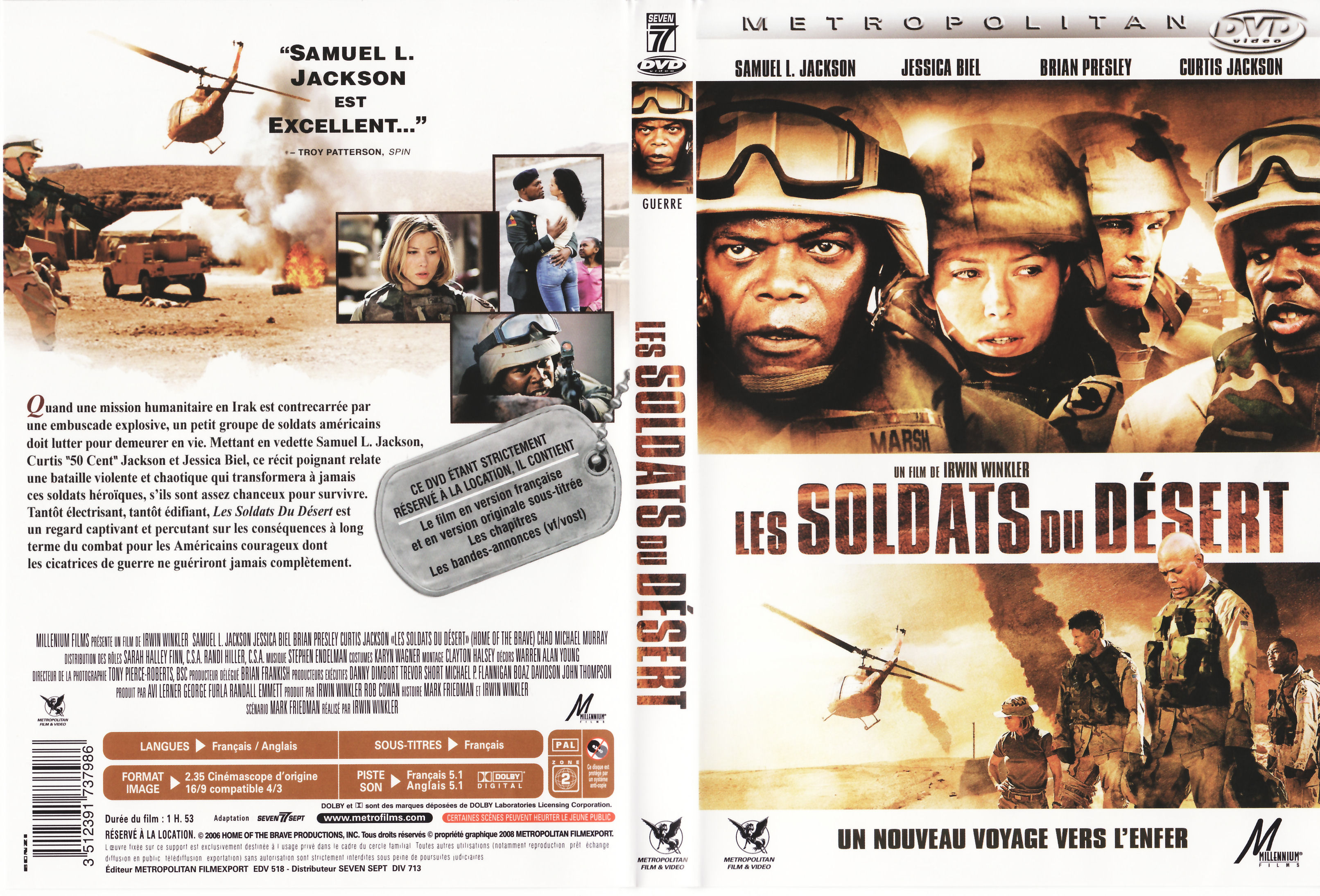 Jaquette DVD Les soldats du dsert