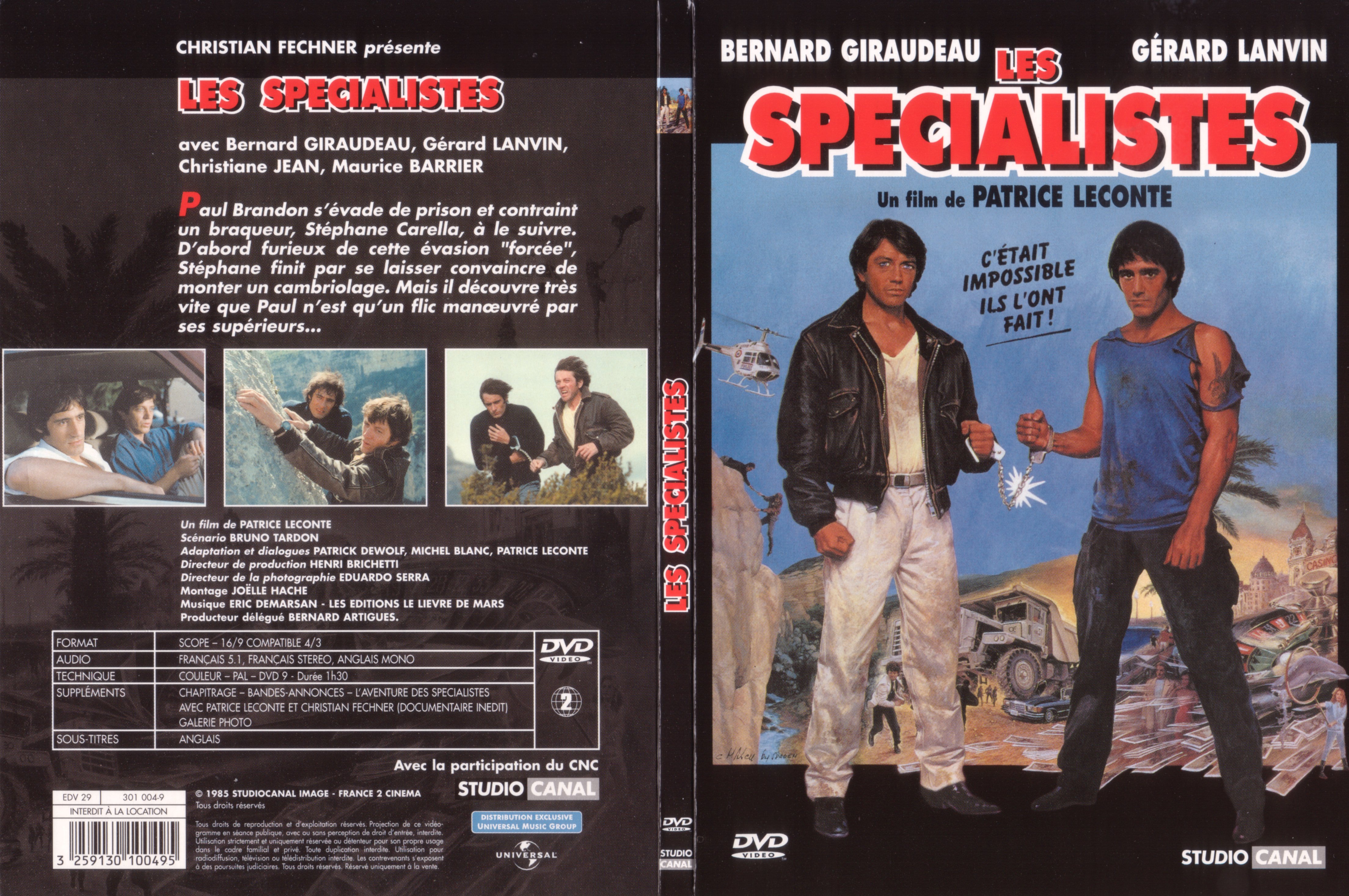 Jaquette DVD Les spcialistes