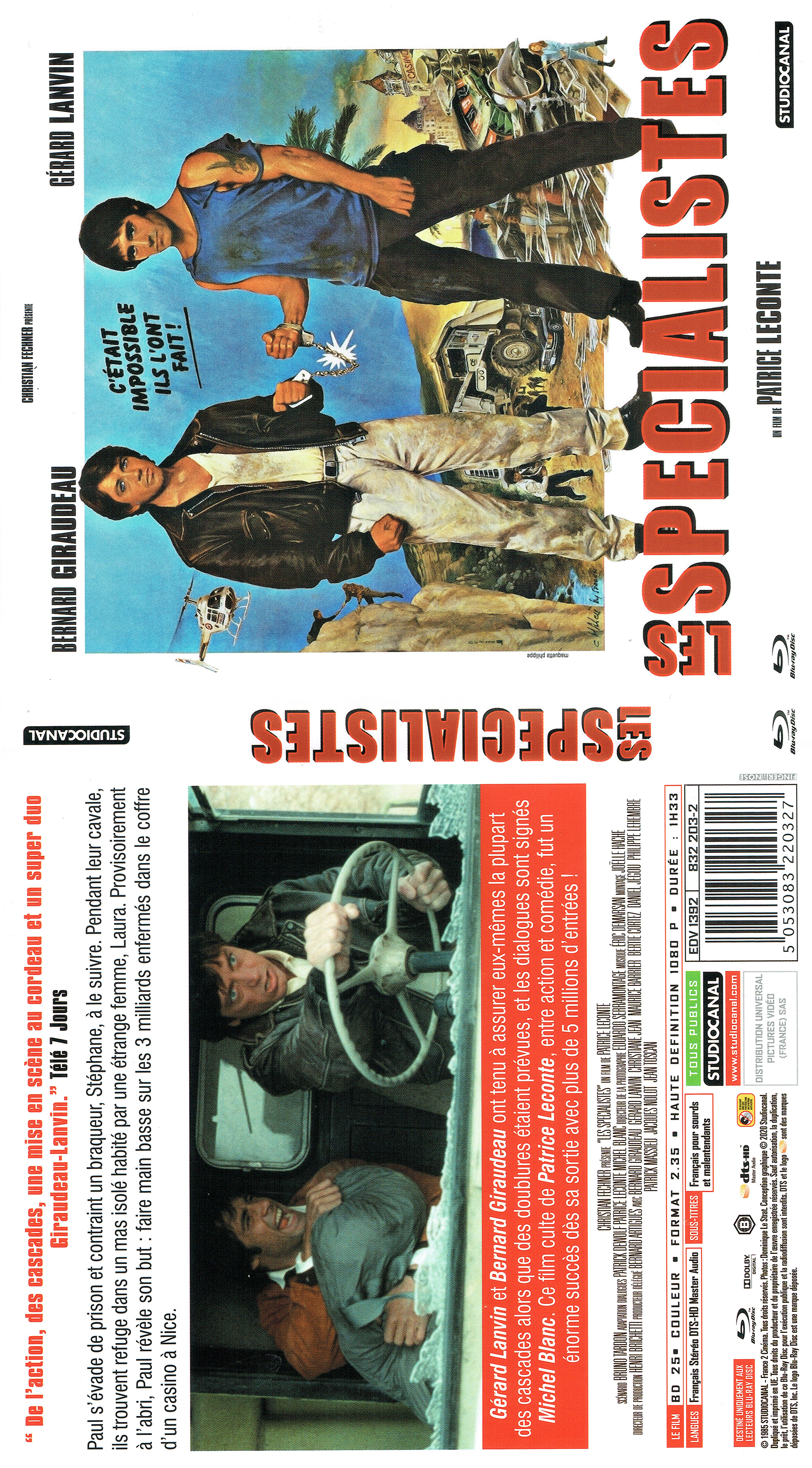 Jaquette DVD Les spcialistes (BLU-RAY)