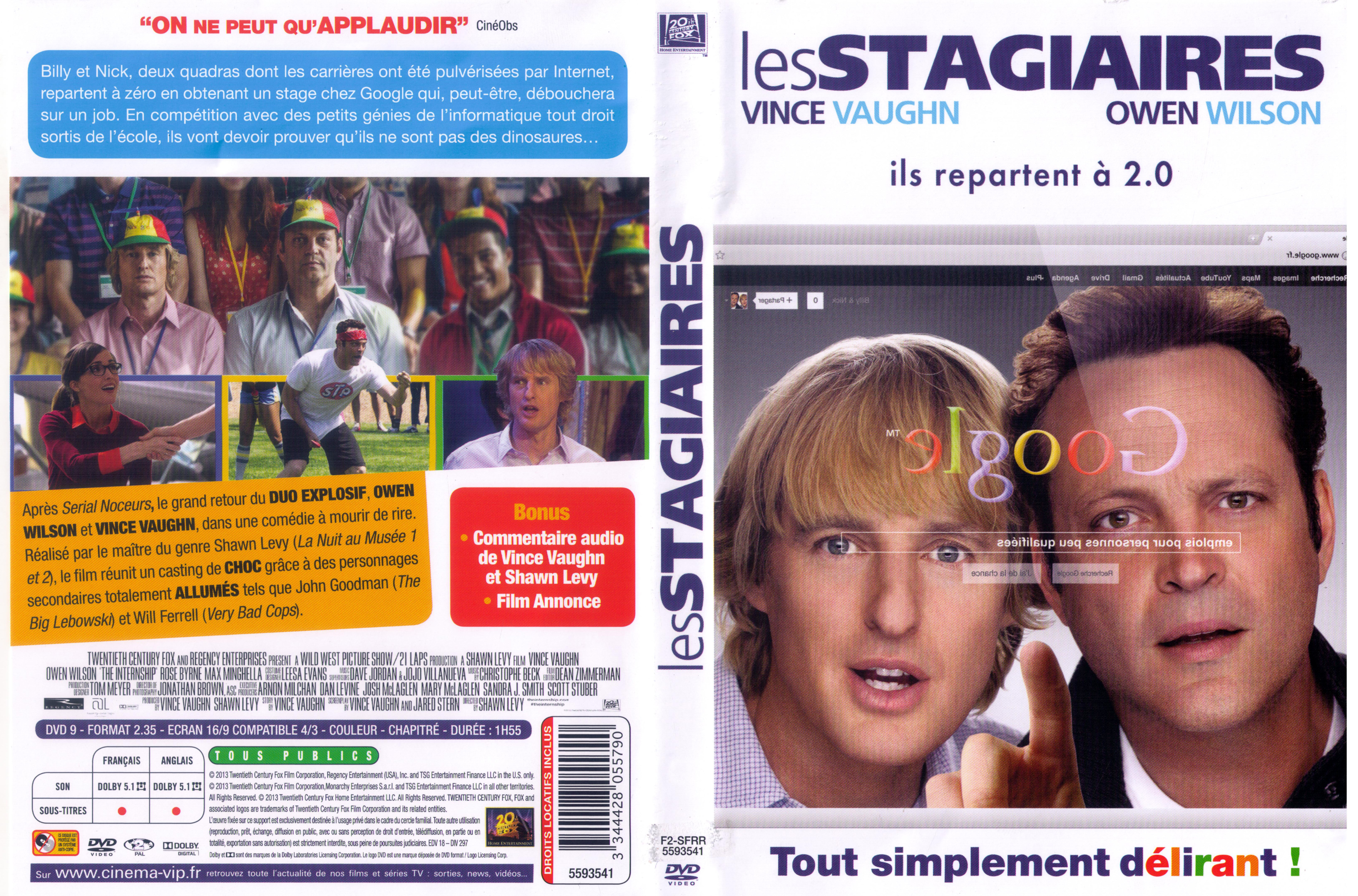 Jaquette DVD Les stagiaires