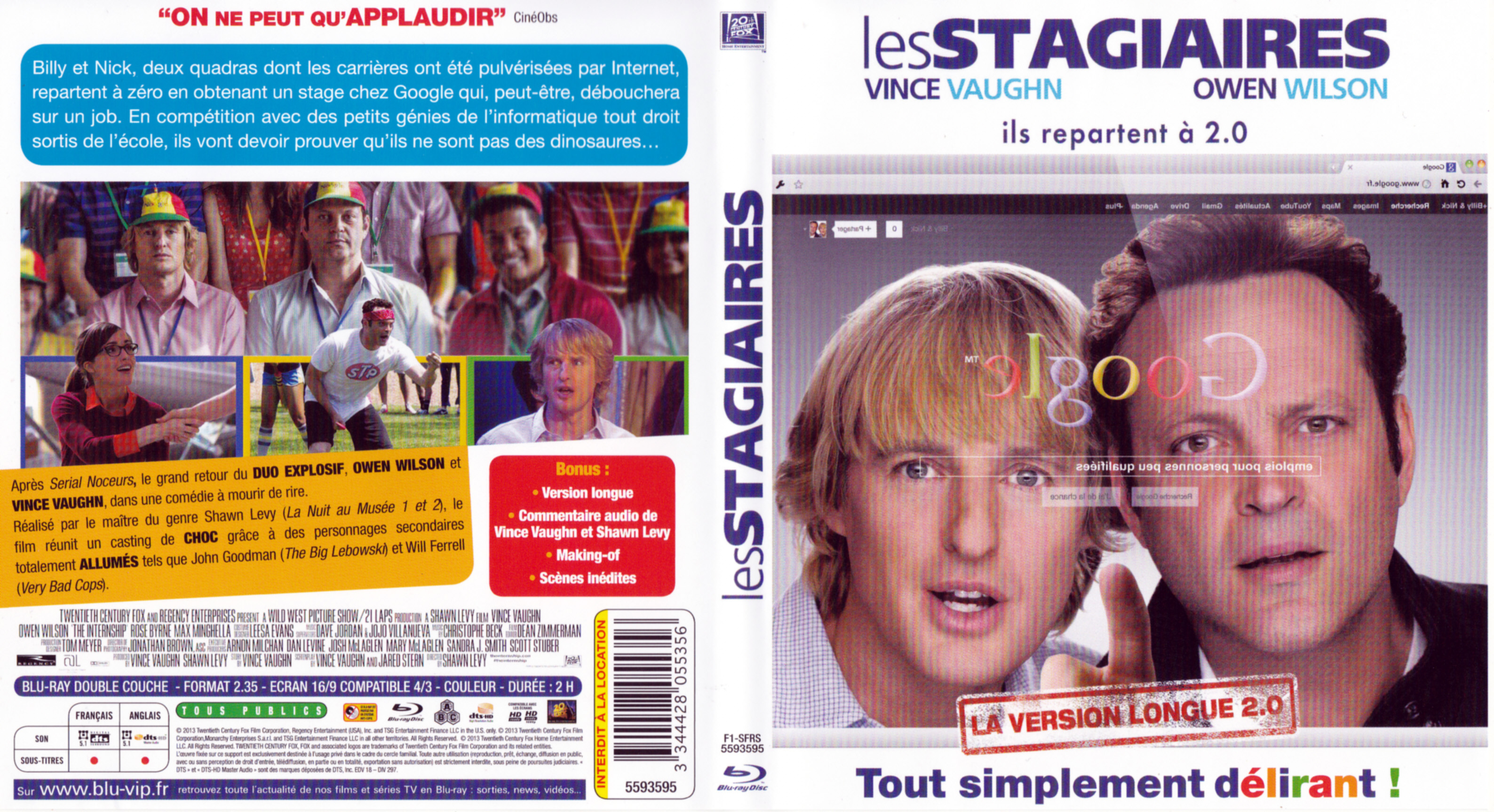 Jaquette DVD Les stagiaires (BLU-RAY)