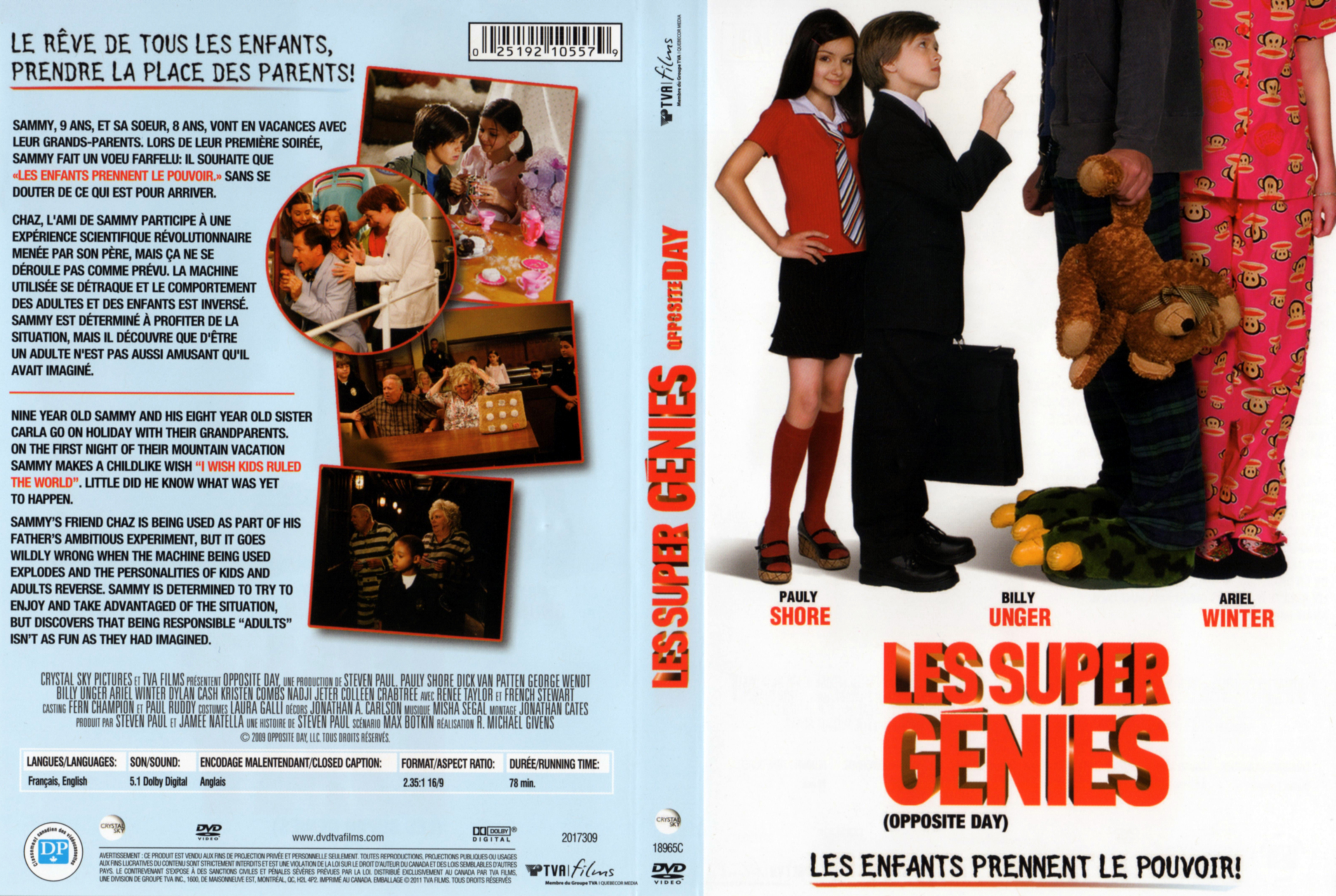 Jaquette DVD Les super genies (Canadienne)