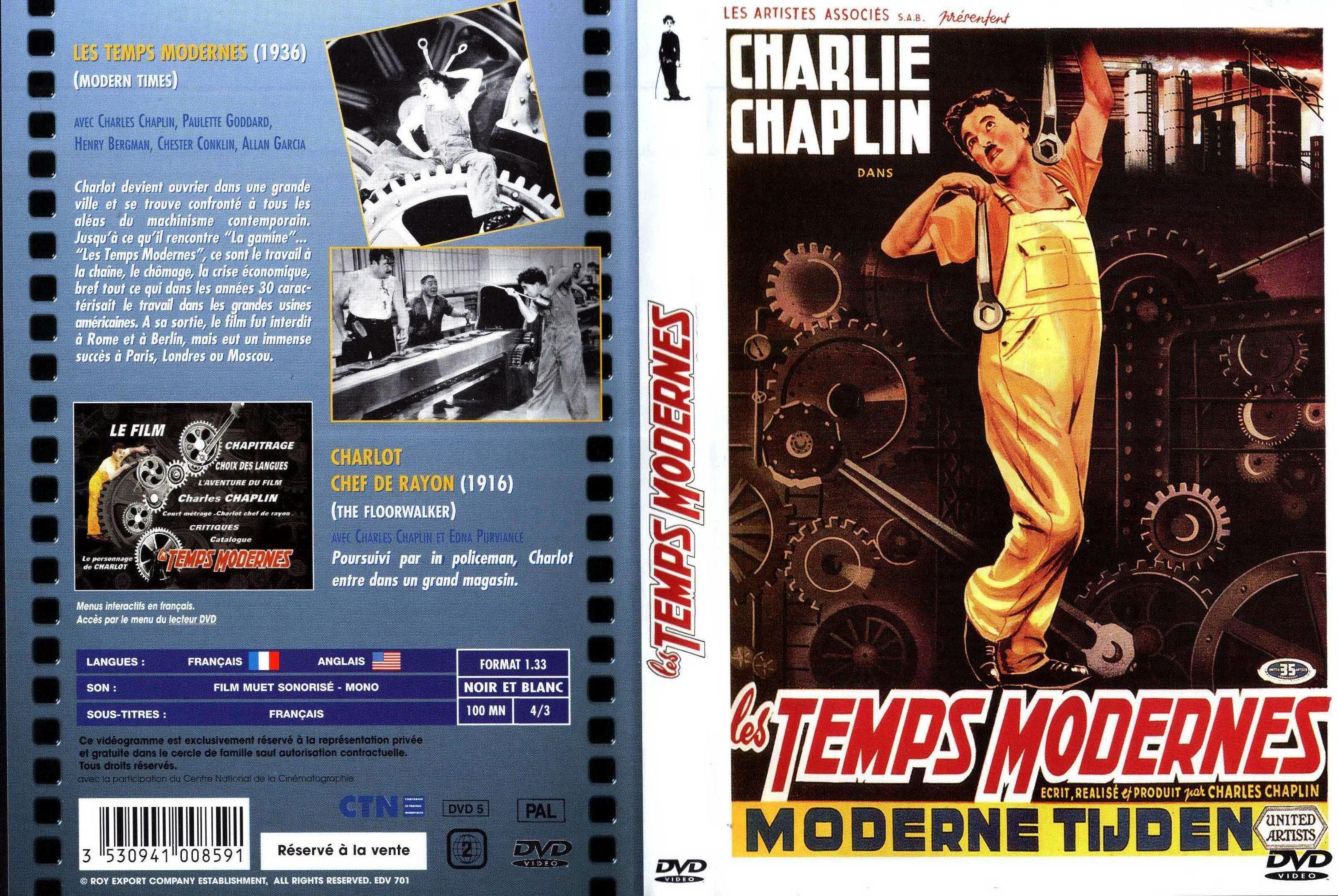 Jaquette DVD Les temps modernes