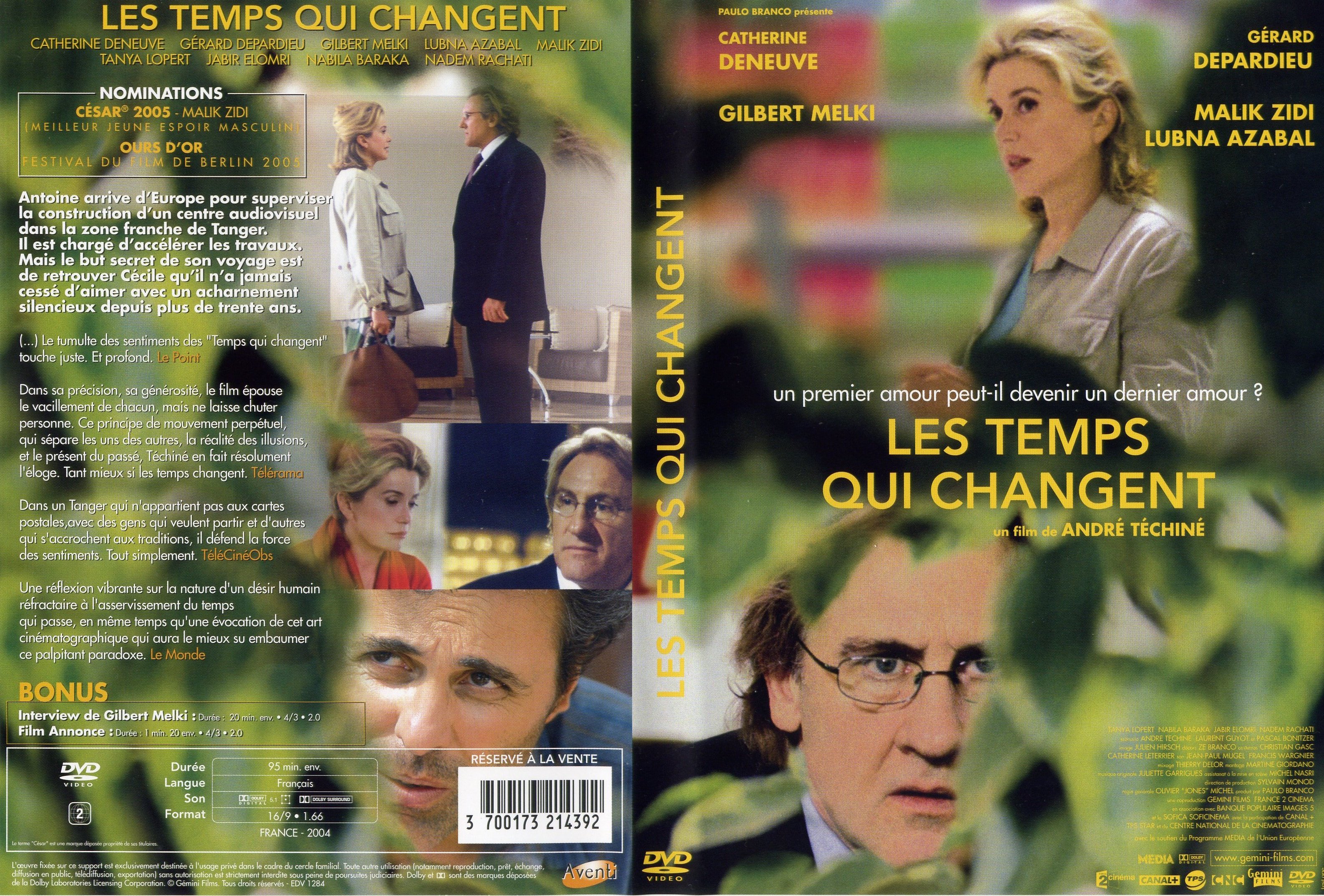 Jaquette DVD Les temps qui changent