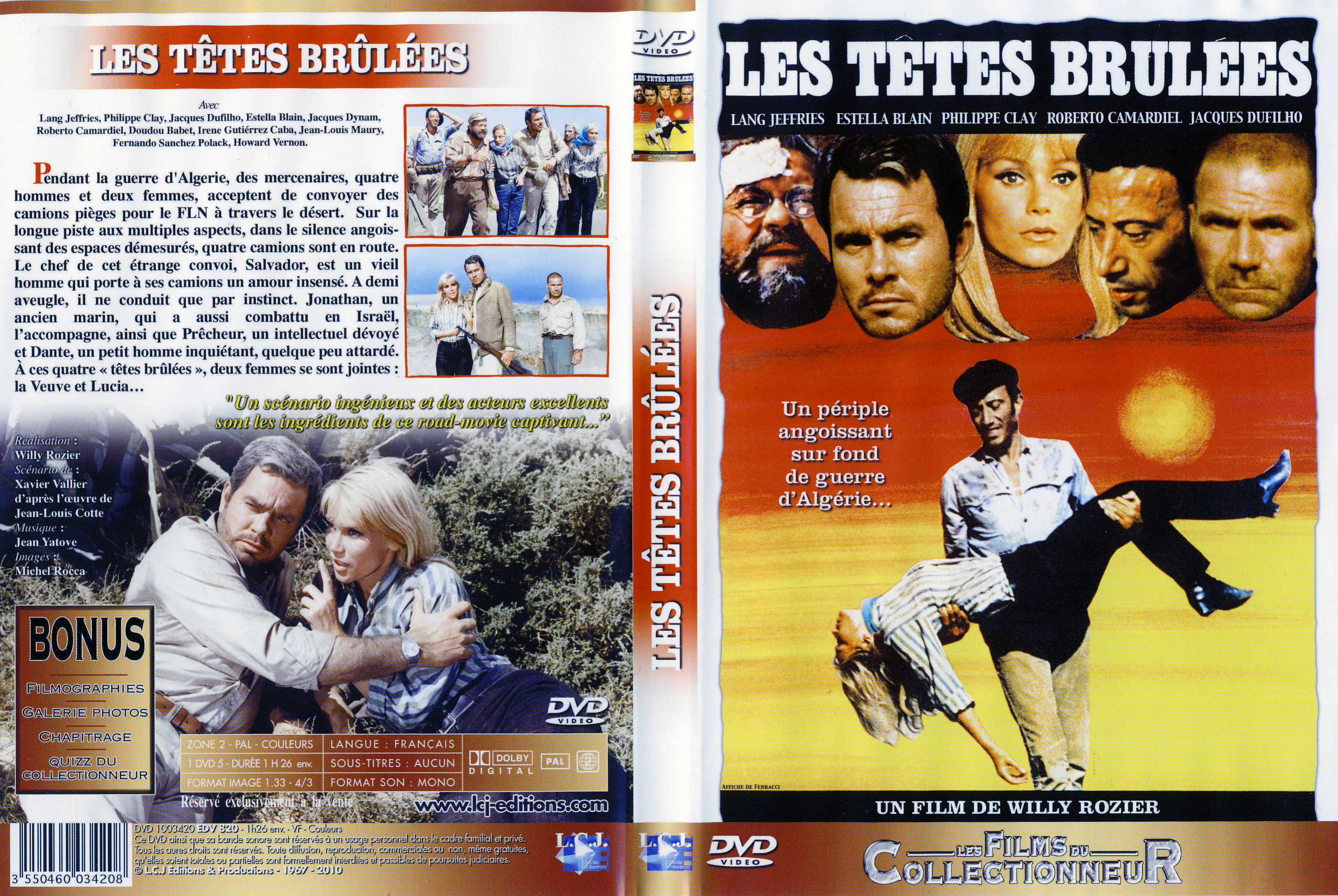 Jaquette DVD Les ttes brules (1967)