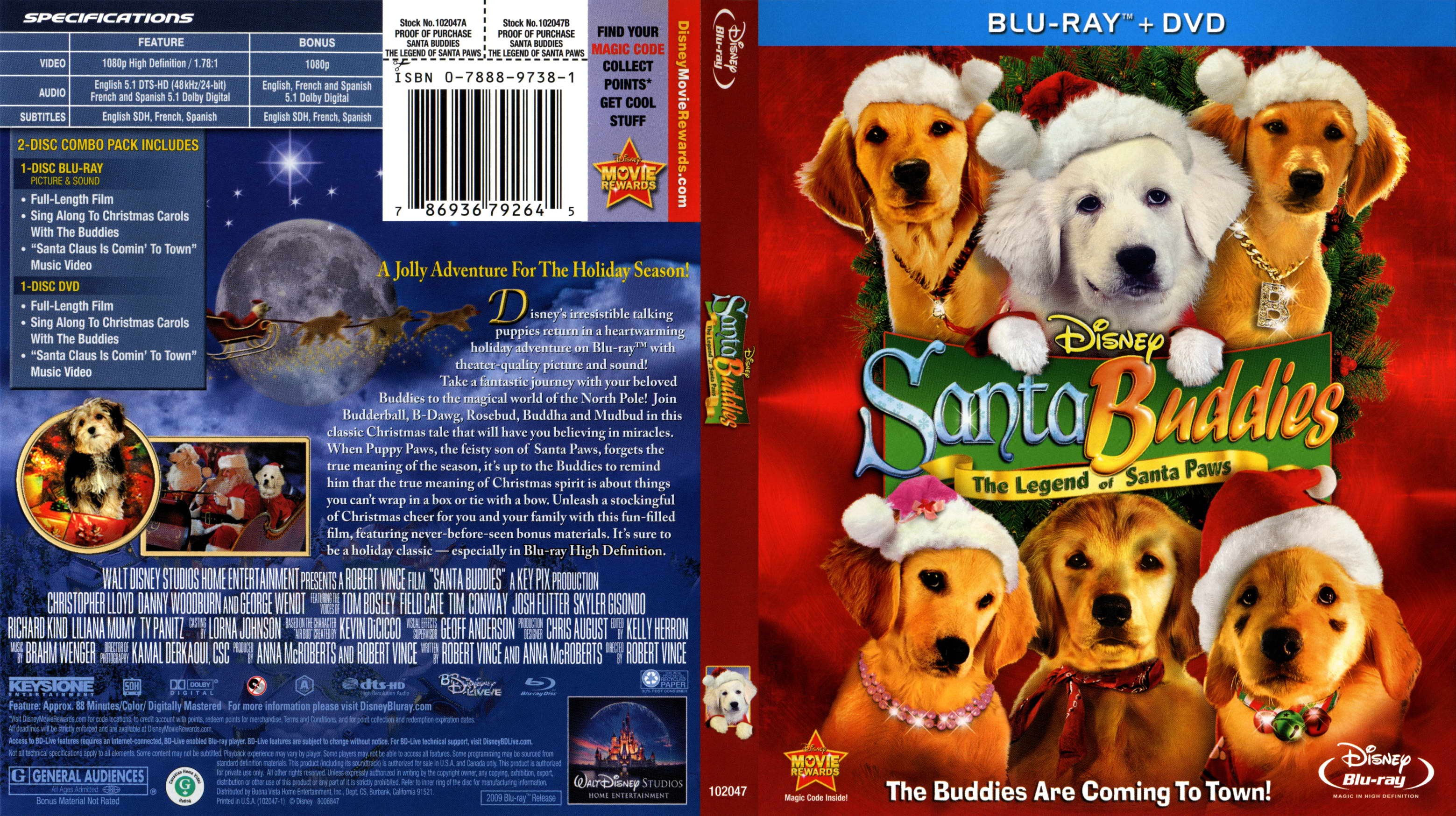 Jaquette DVD Les tobby de Nol - Santa buddies Zone 1 (BLU-RAY)