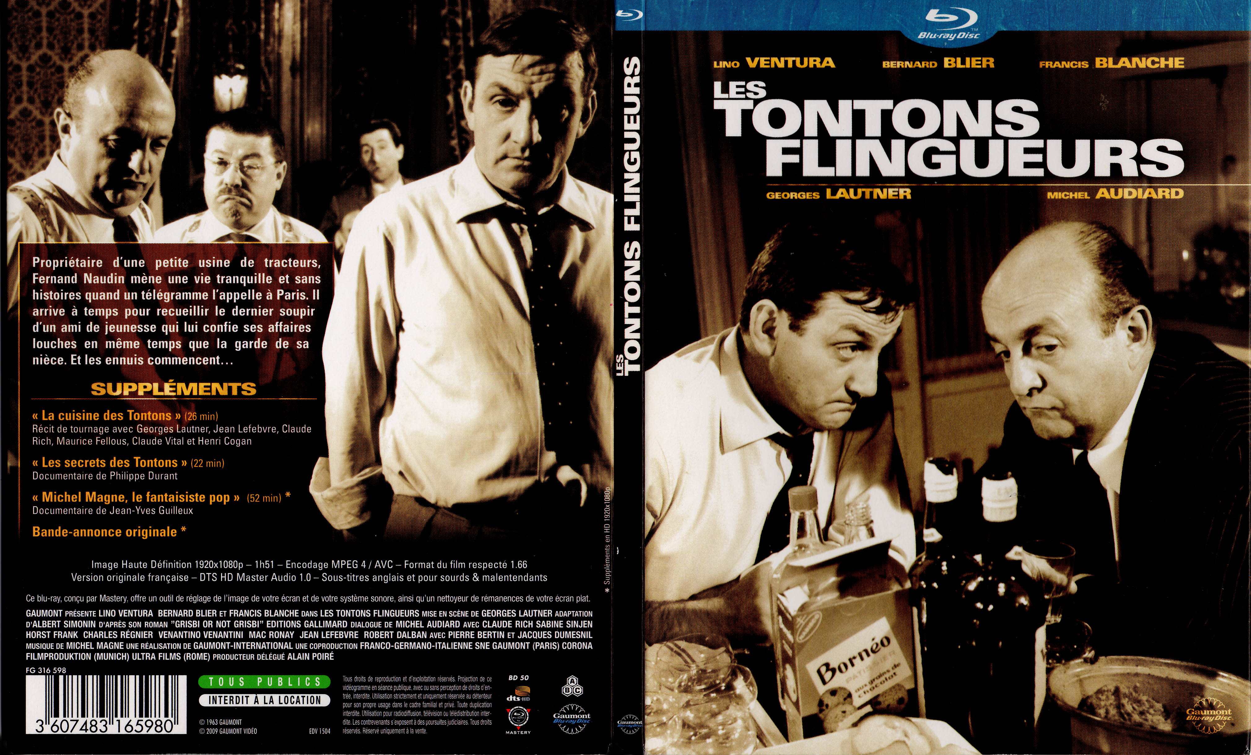 Jaquette DVD Les tontons flingueurs (BLU-RAY) v2