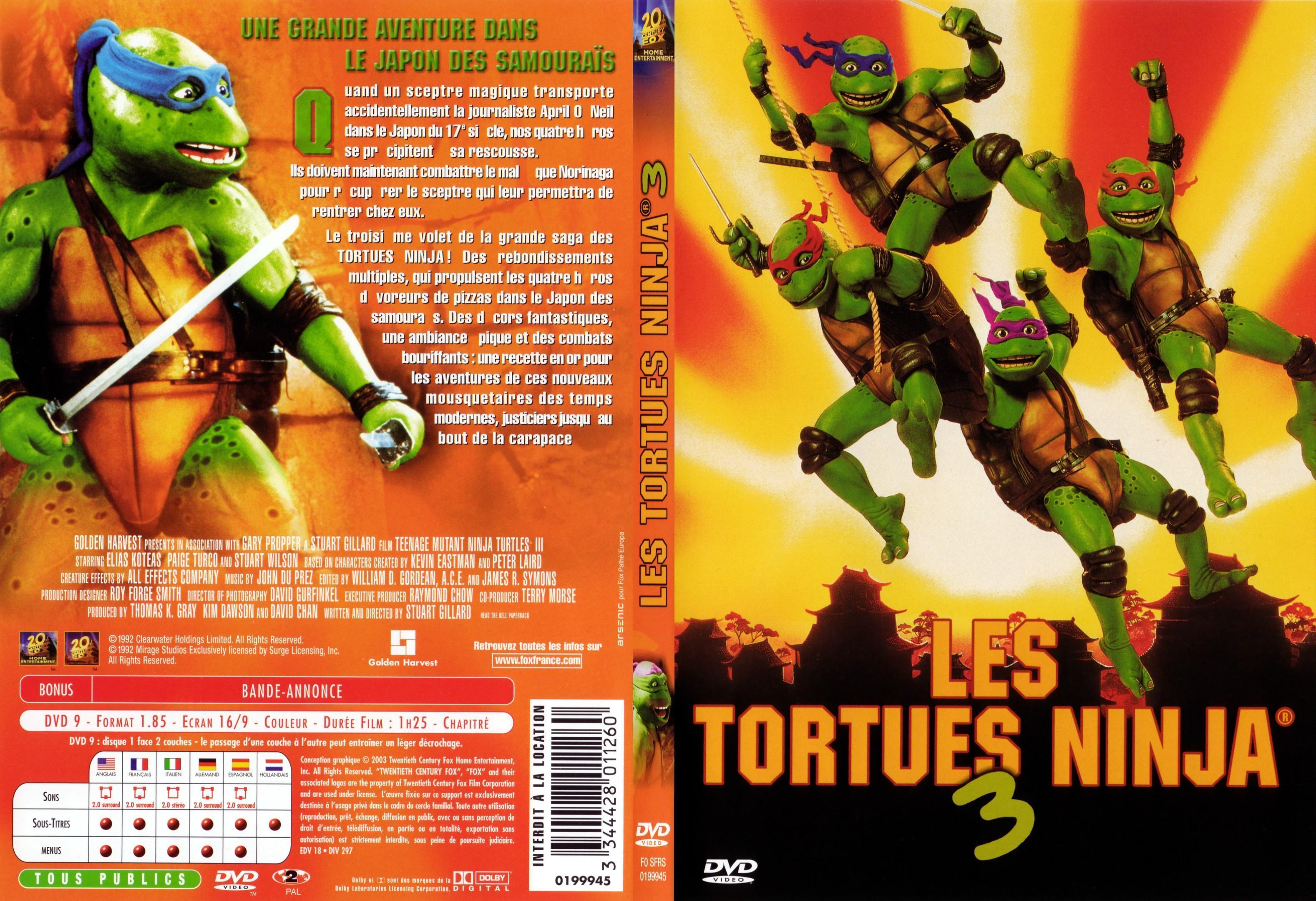 Jaquette DVD Les tortues ninja 3 - SLIM