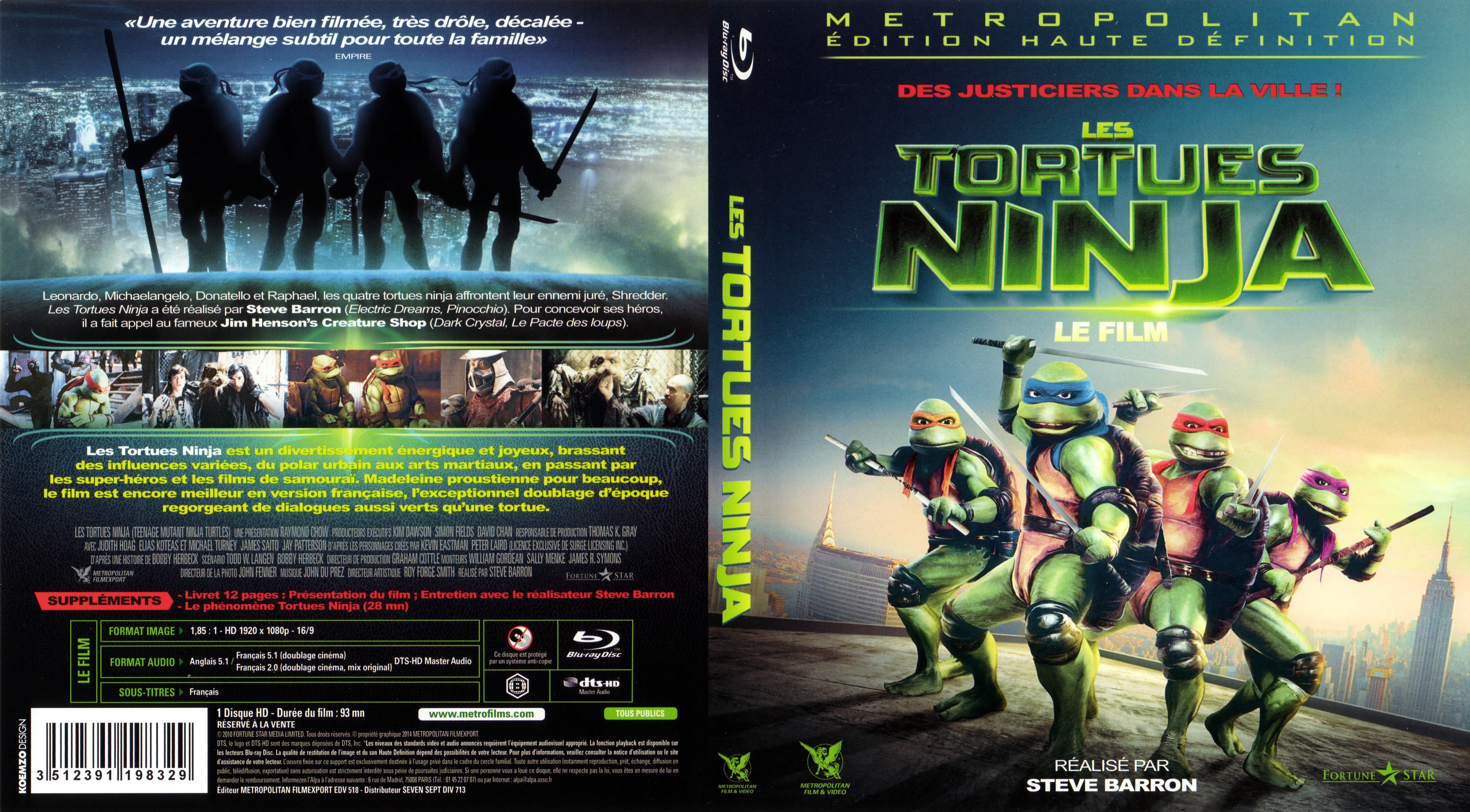 Jaquette DVD Les tortues ninja (BLU-RAY)