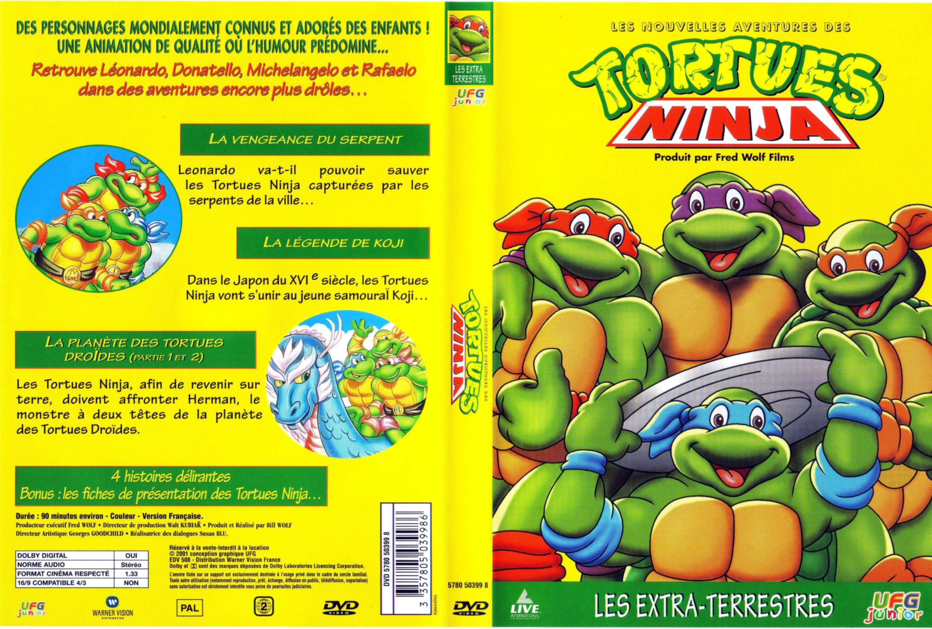 Jaquette DVD Les tortues ninja - Les extra-terrestres