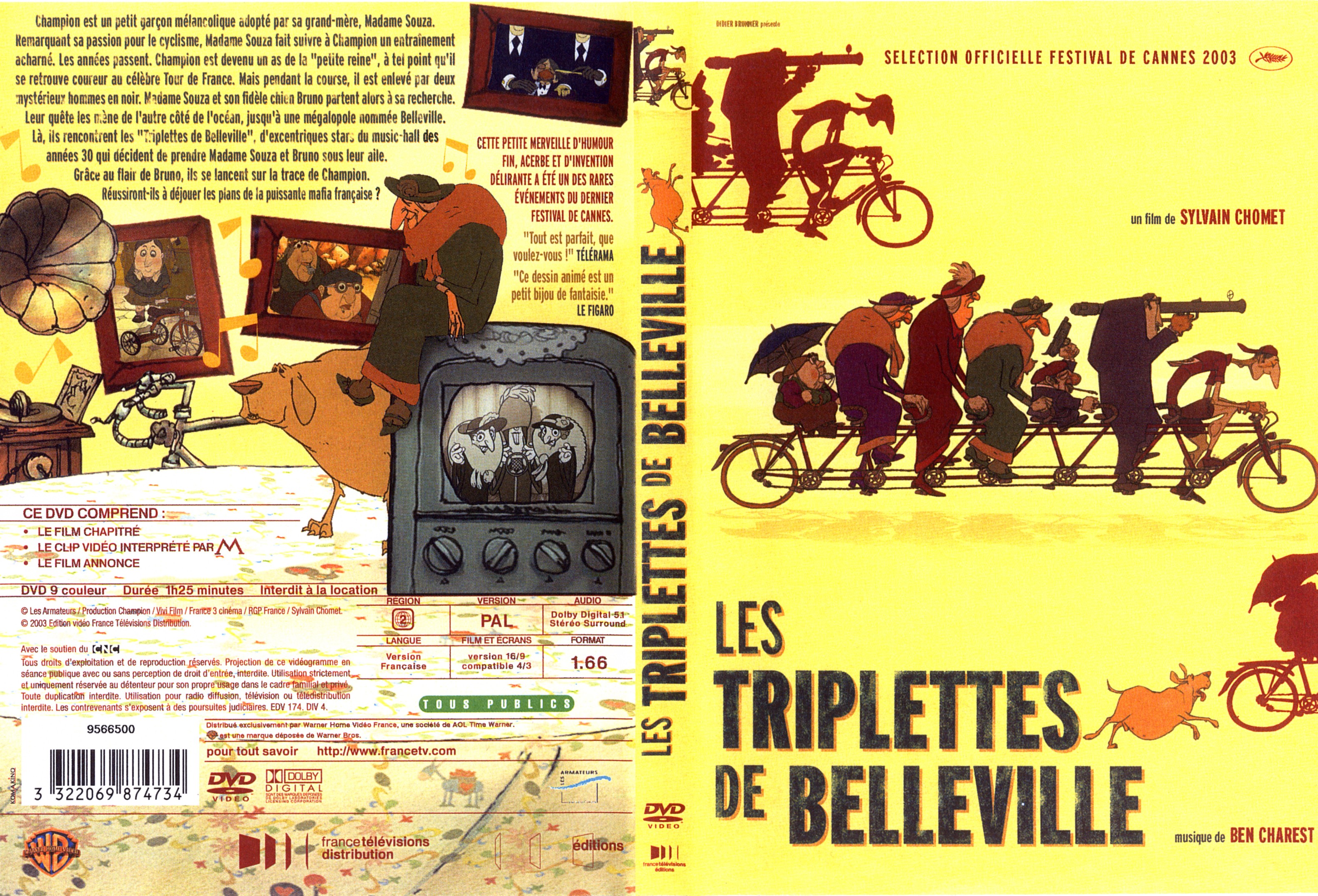 Jaquette DVD Les triplettes de Belleville