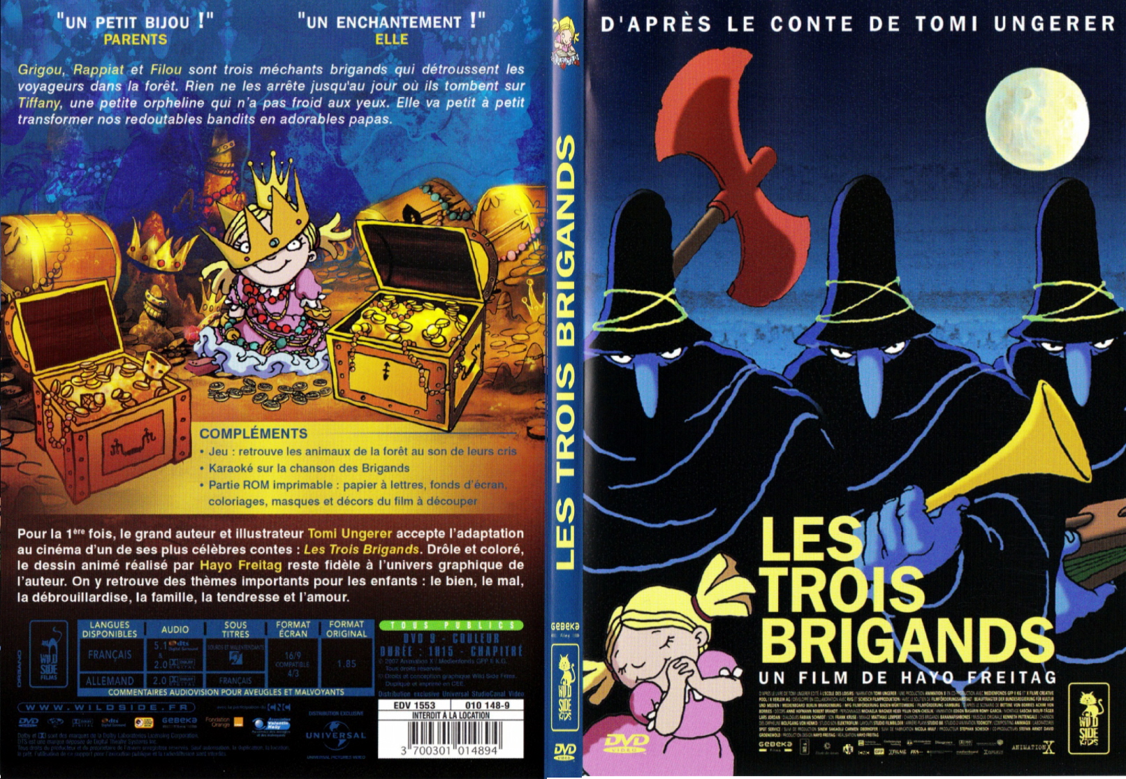 Jaquette DVD Les trois brigands - SLIM