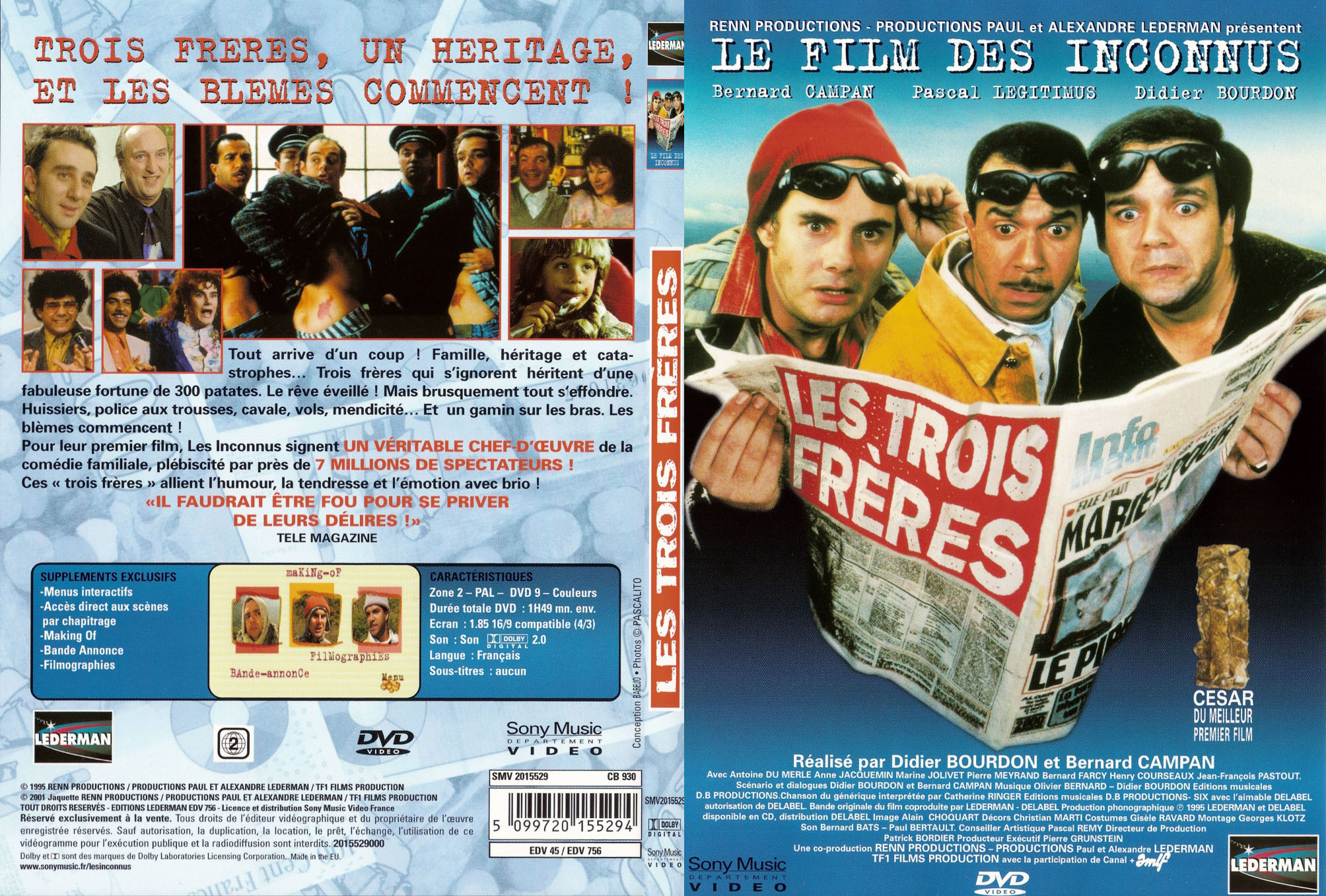 Jaquette DVD Les trois frres - SLIM