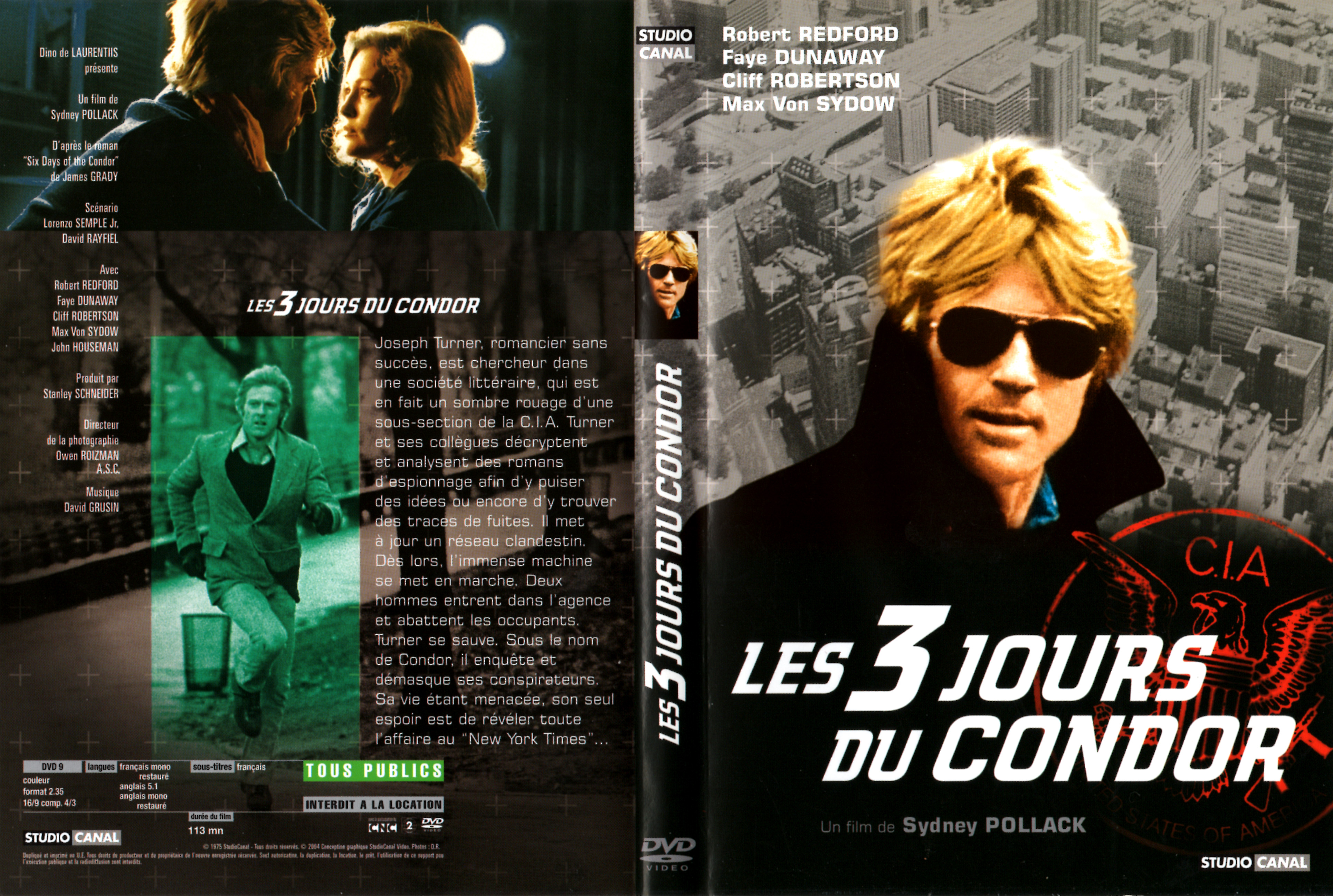 Jaquette DVD Les trois jours du Condor v3