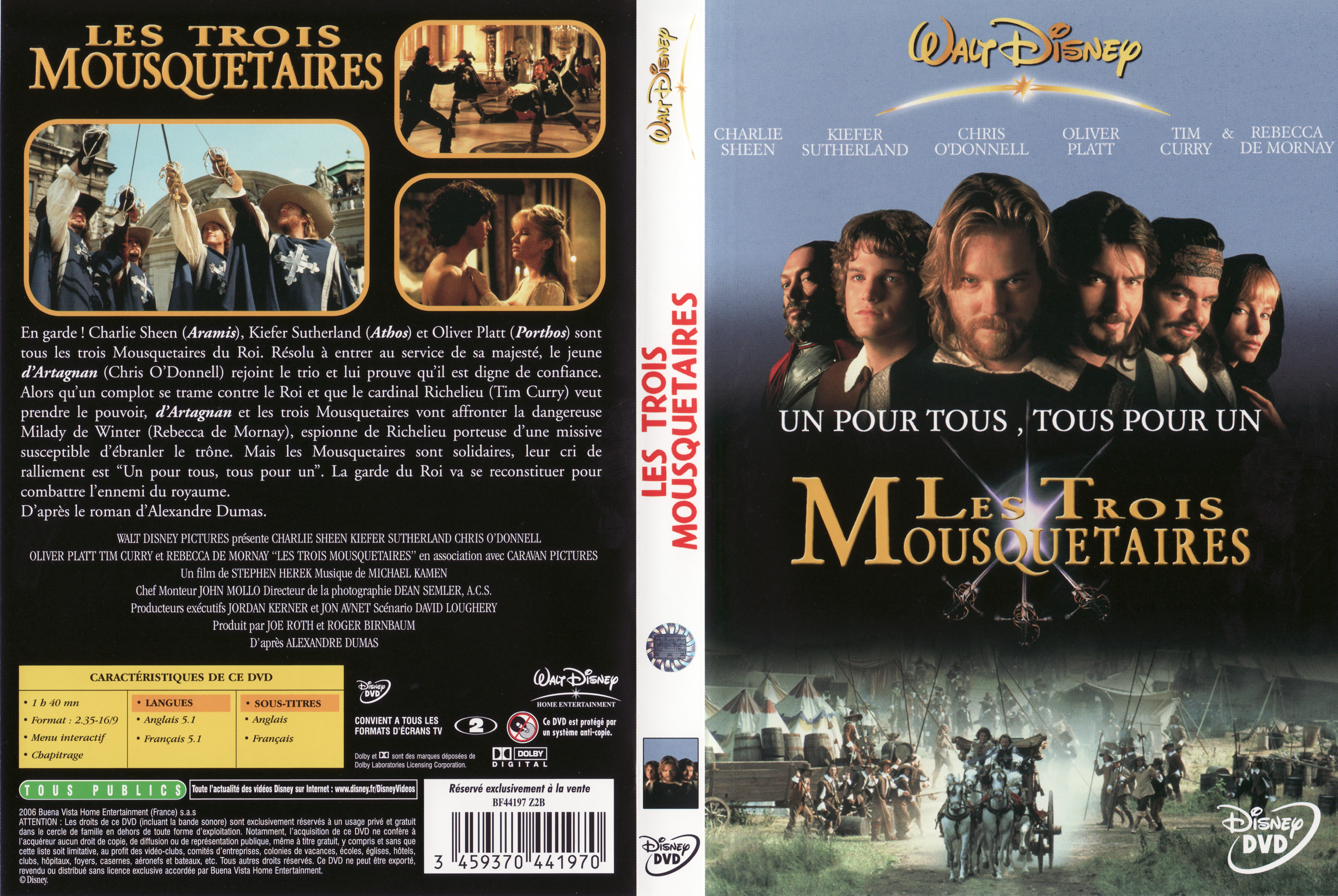 Jaquette DVD Les trois mousquetaires