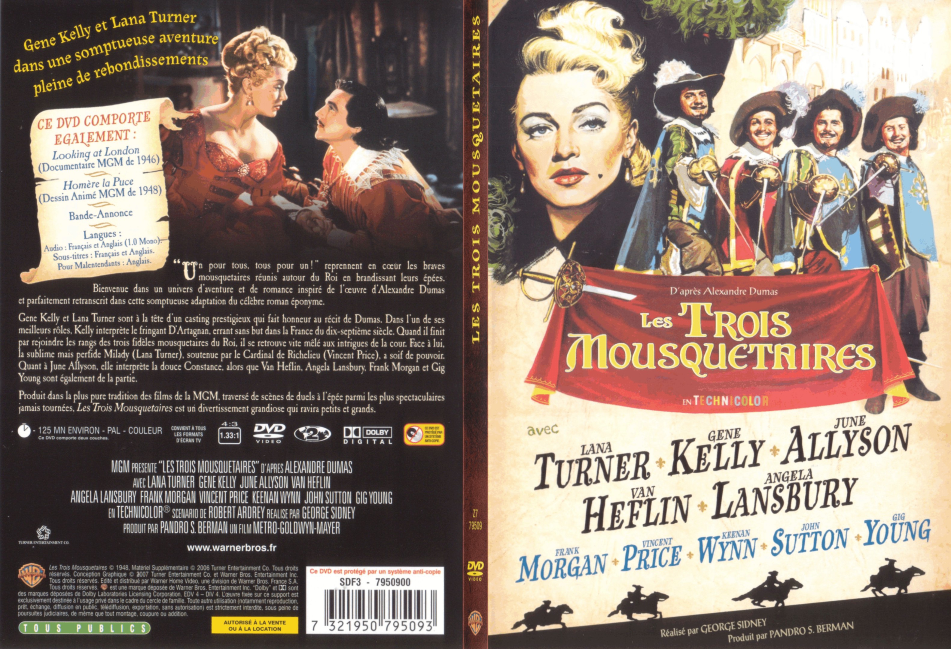 Jaquette DVD Les trois mousquetaires (1948) - SLIM