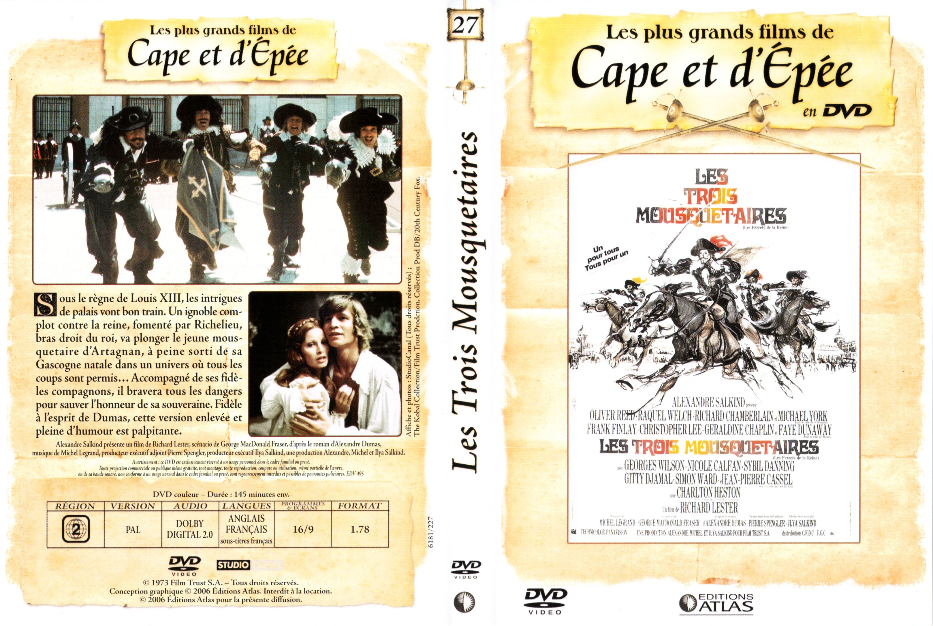 Jaquette DVD Les trois mousquetaires (1973)