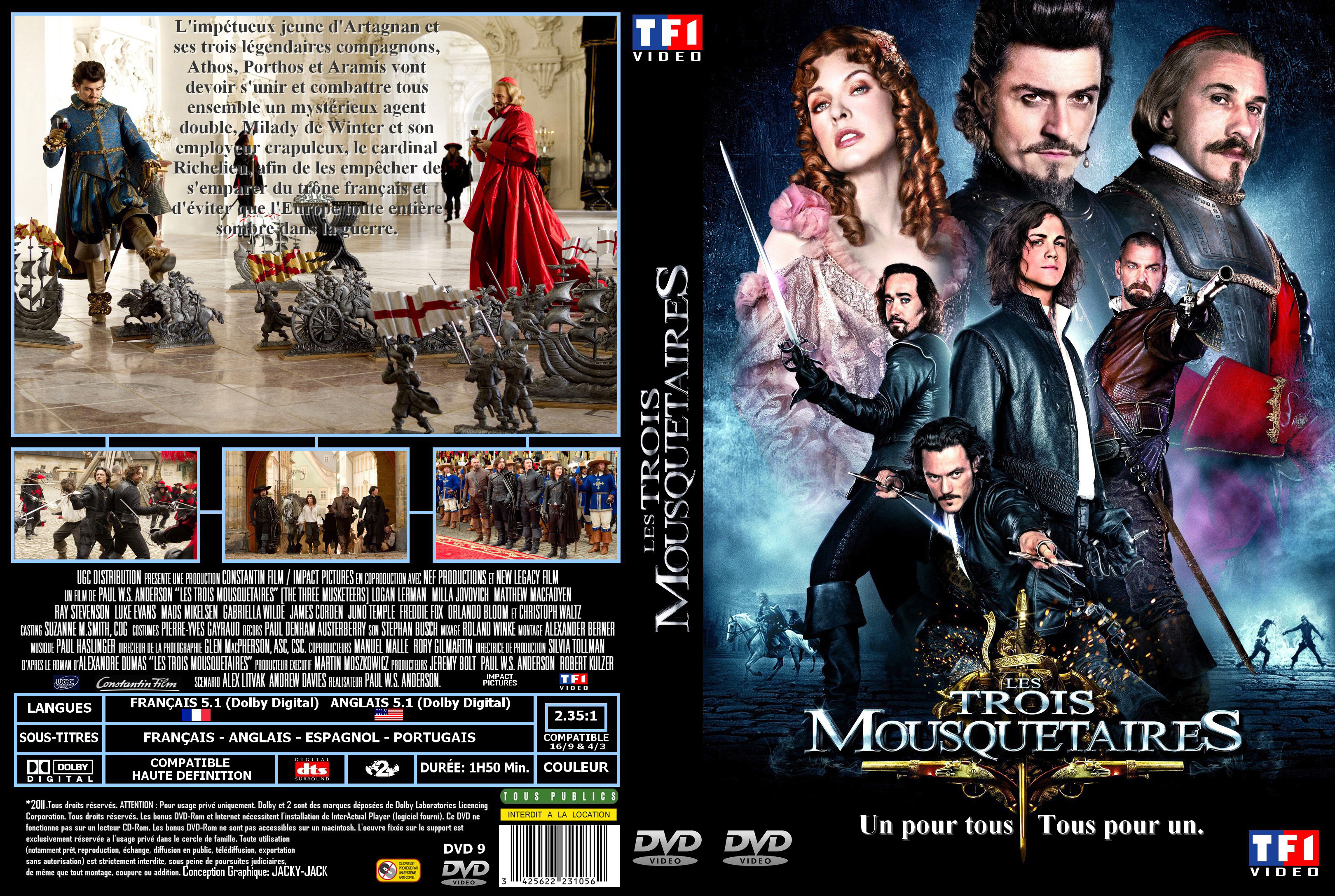 Jaquette DVD Les trois mousquetaires (2011) custom