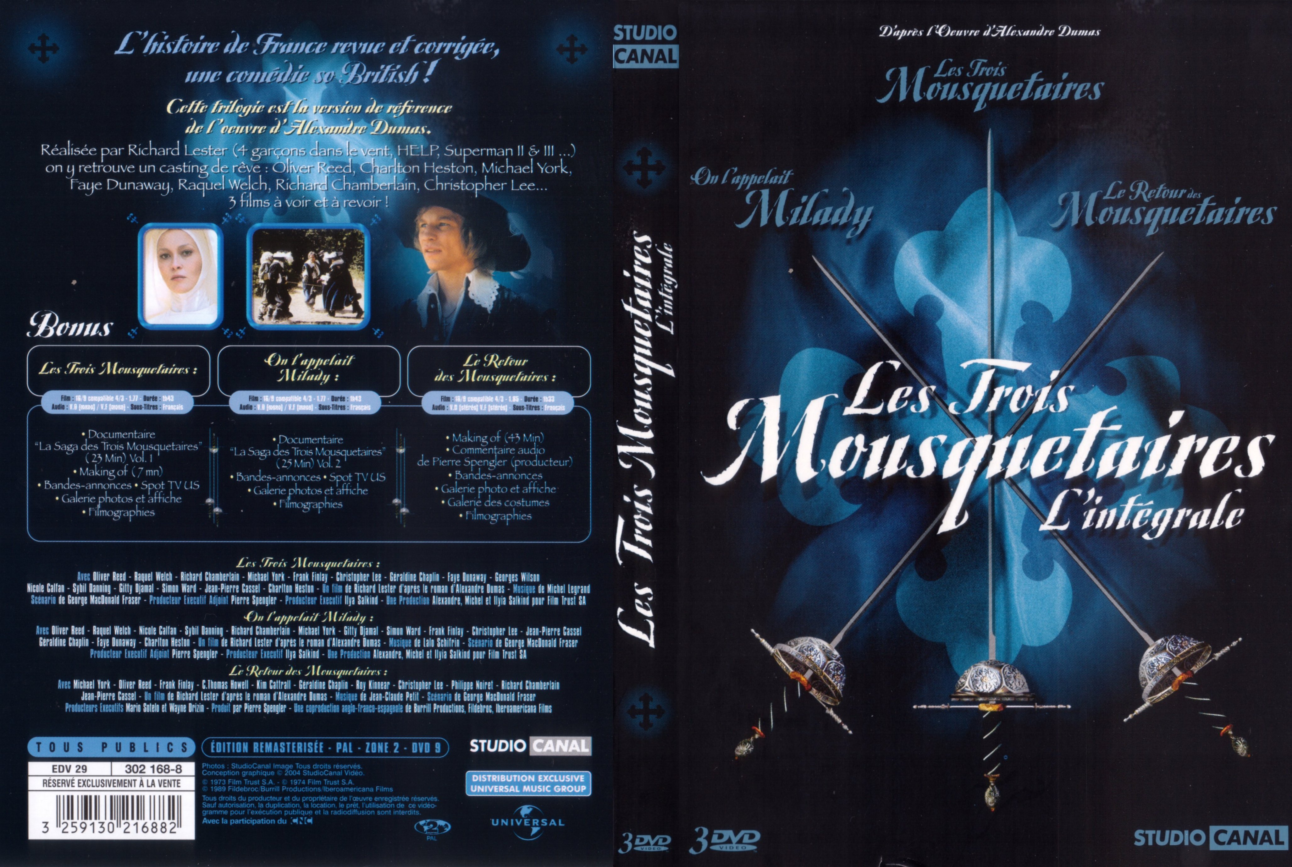 Jaquette DVD Les trois mousquetaires (Trilogie) v2