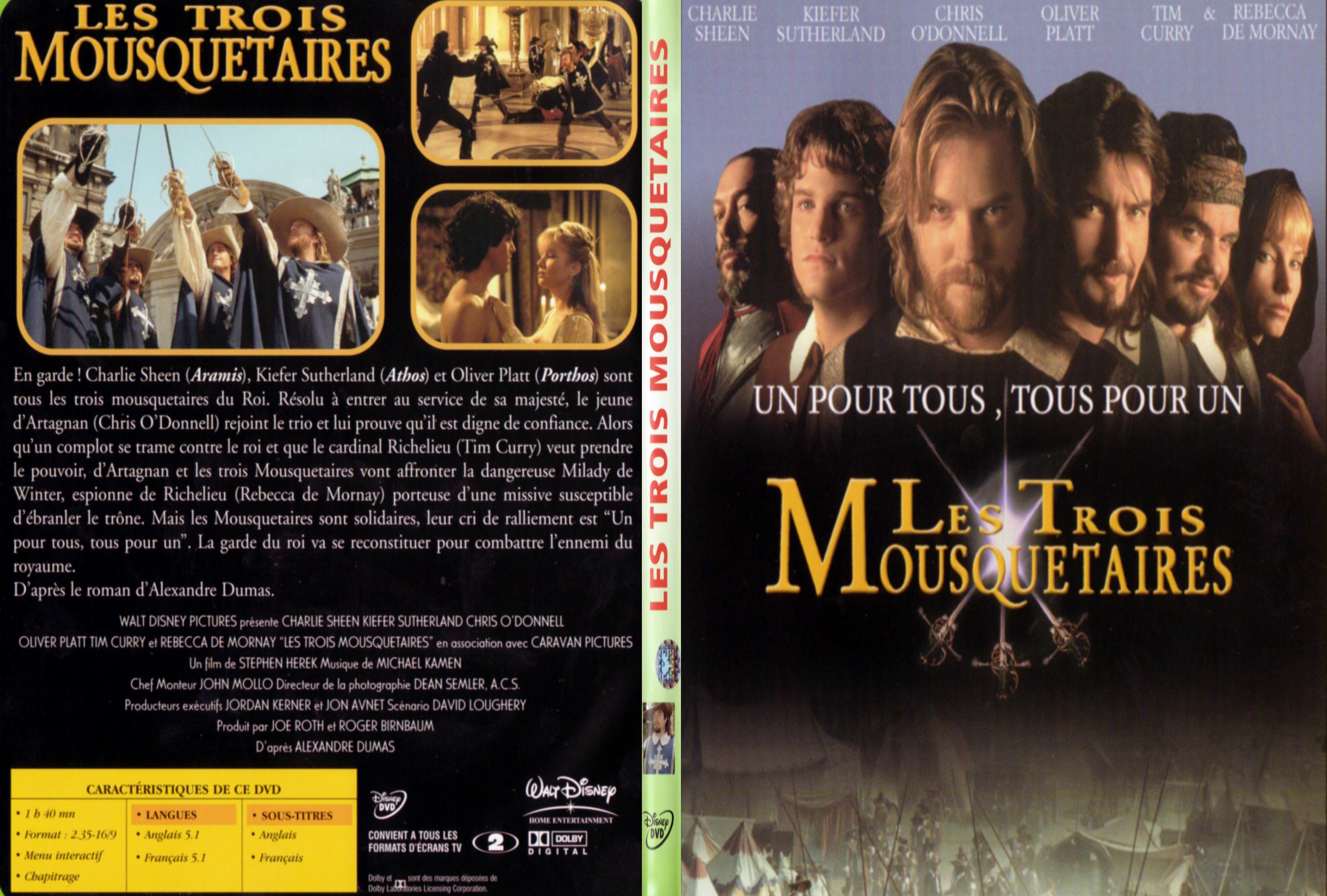 Jaquette DVD Les trois mousquetaires - SLIM