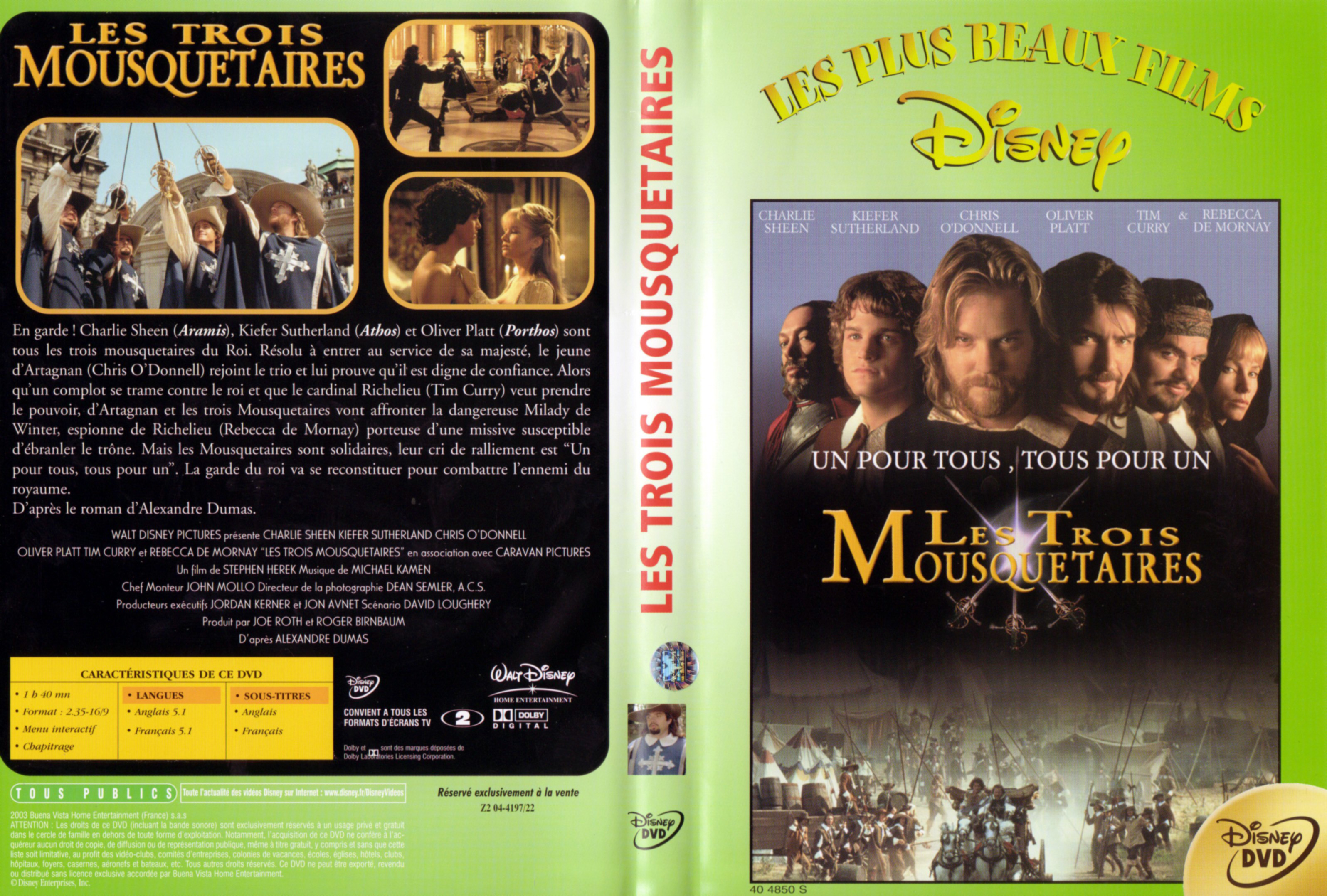 Jaquette DVD Les trois mousquetaires v2