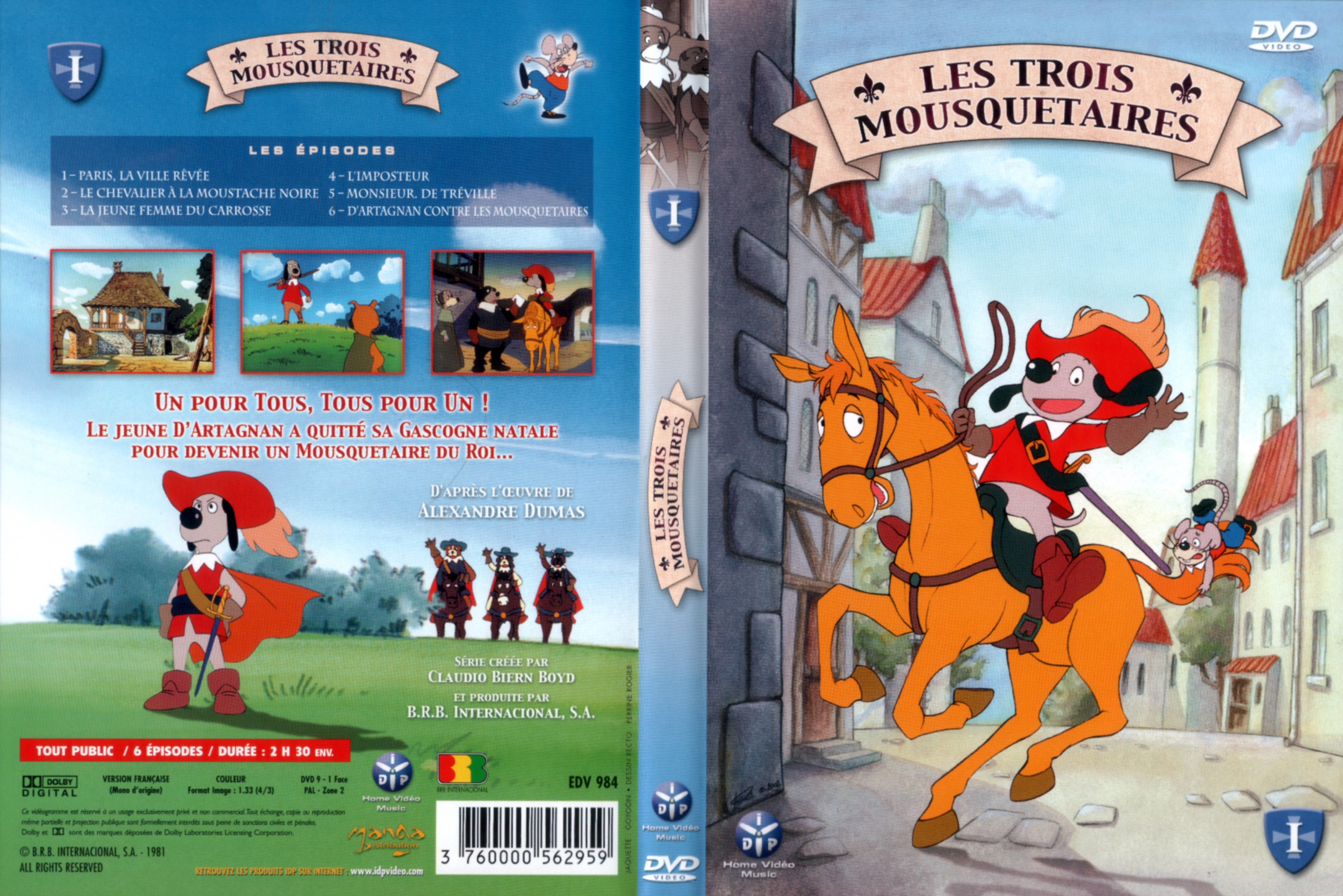 Jaquette DVD Les trois mousquetaires vol 1