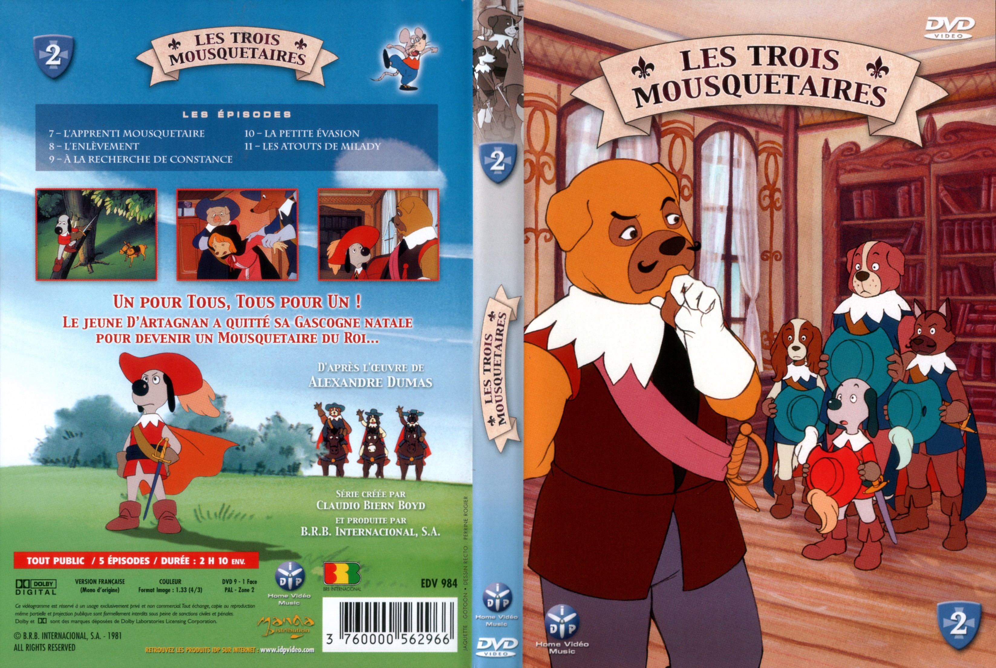 Jaquette DVD Les trois mousquetaires vol 2