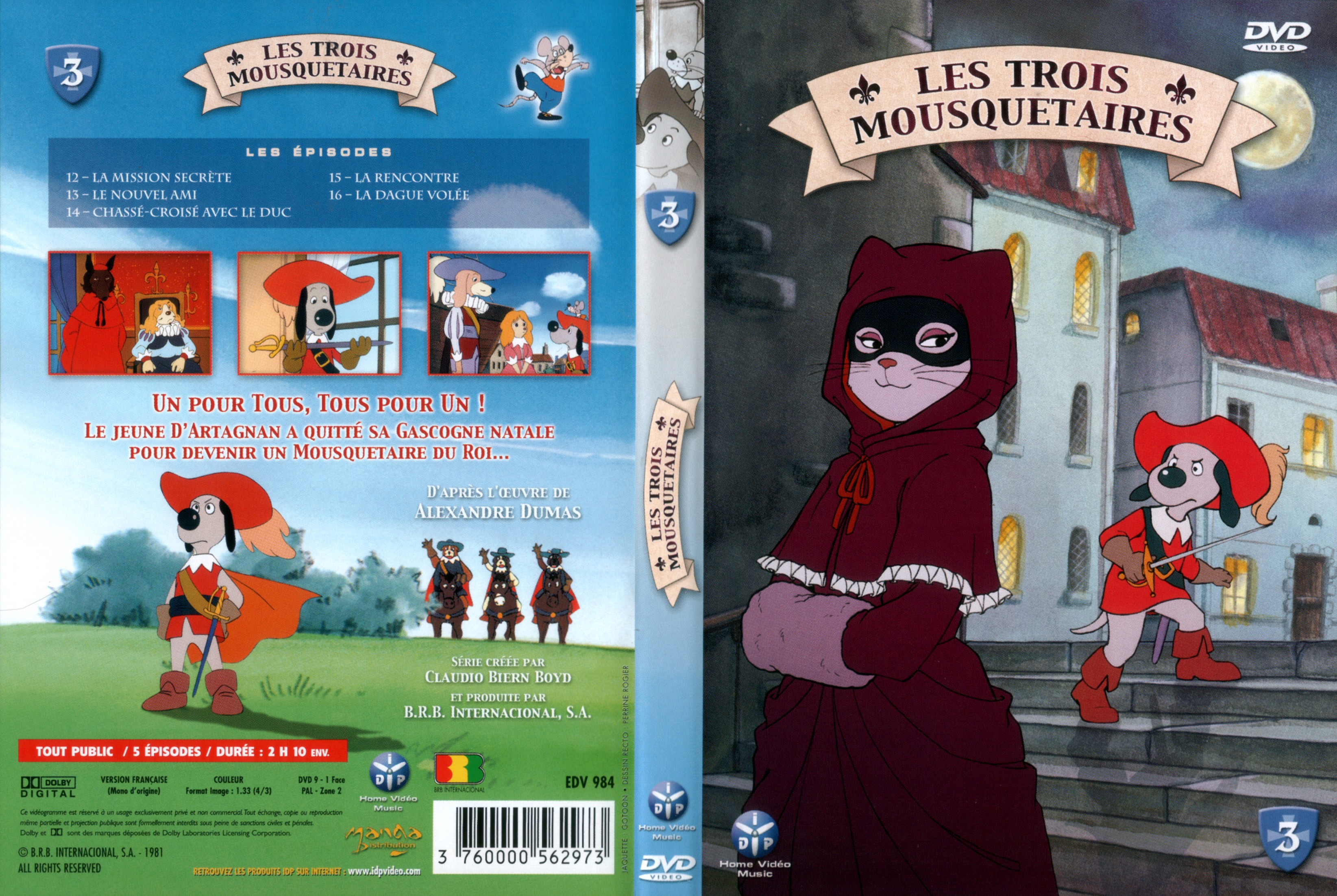 Jaquette DVD Les trois mousquetaires vol 3