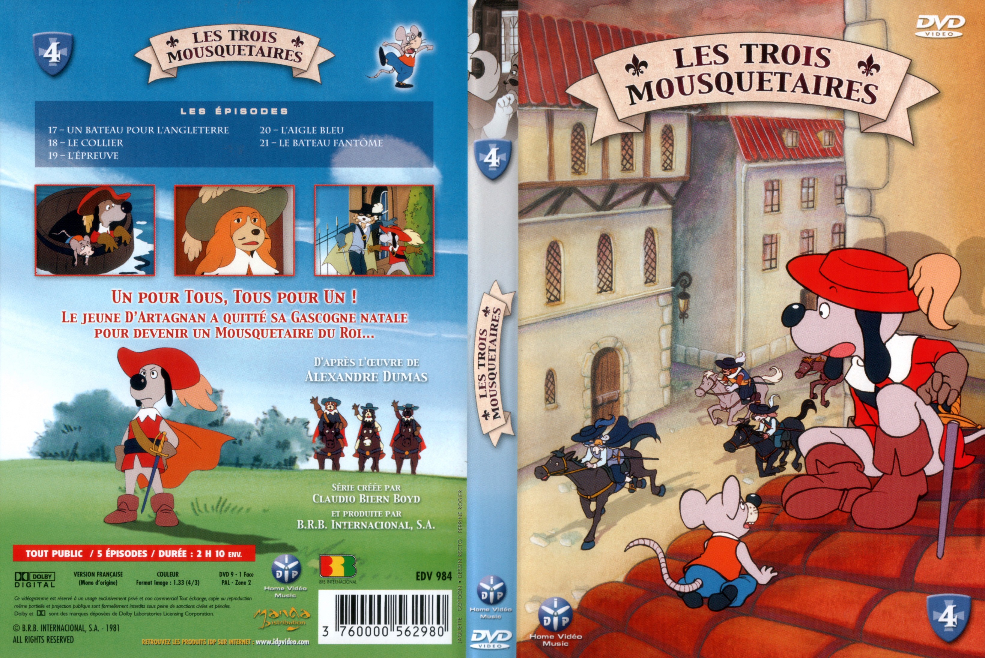 Jaquette DVD Les trois mousquetaires vol 4