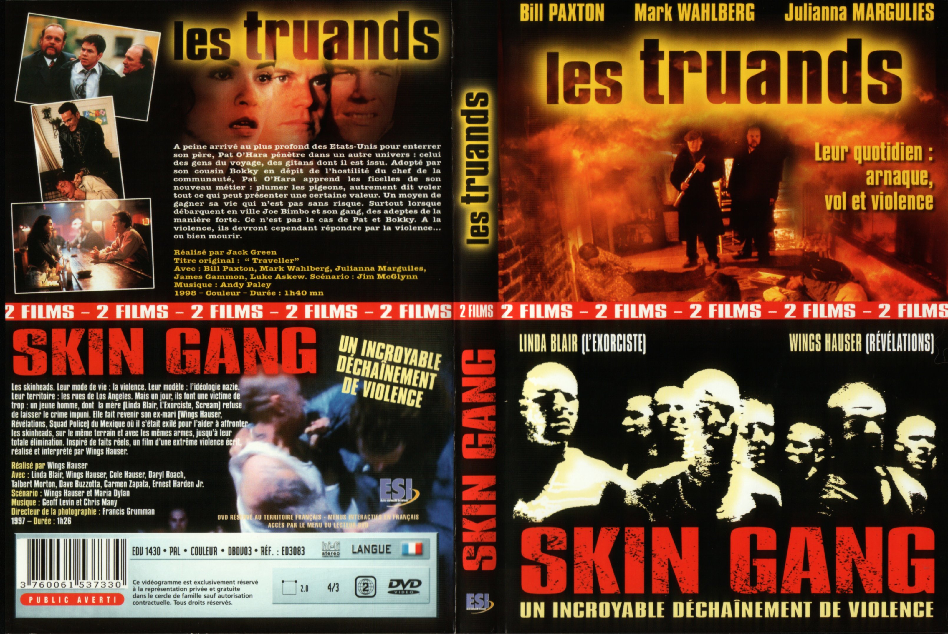Jaquette DVD Les truands + skin gang