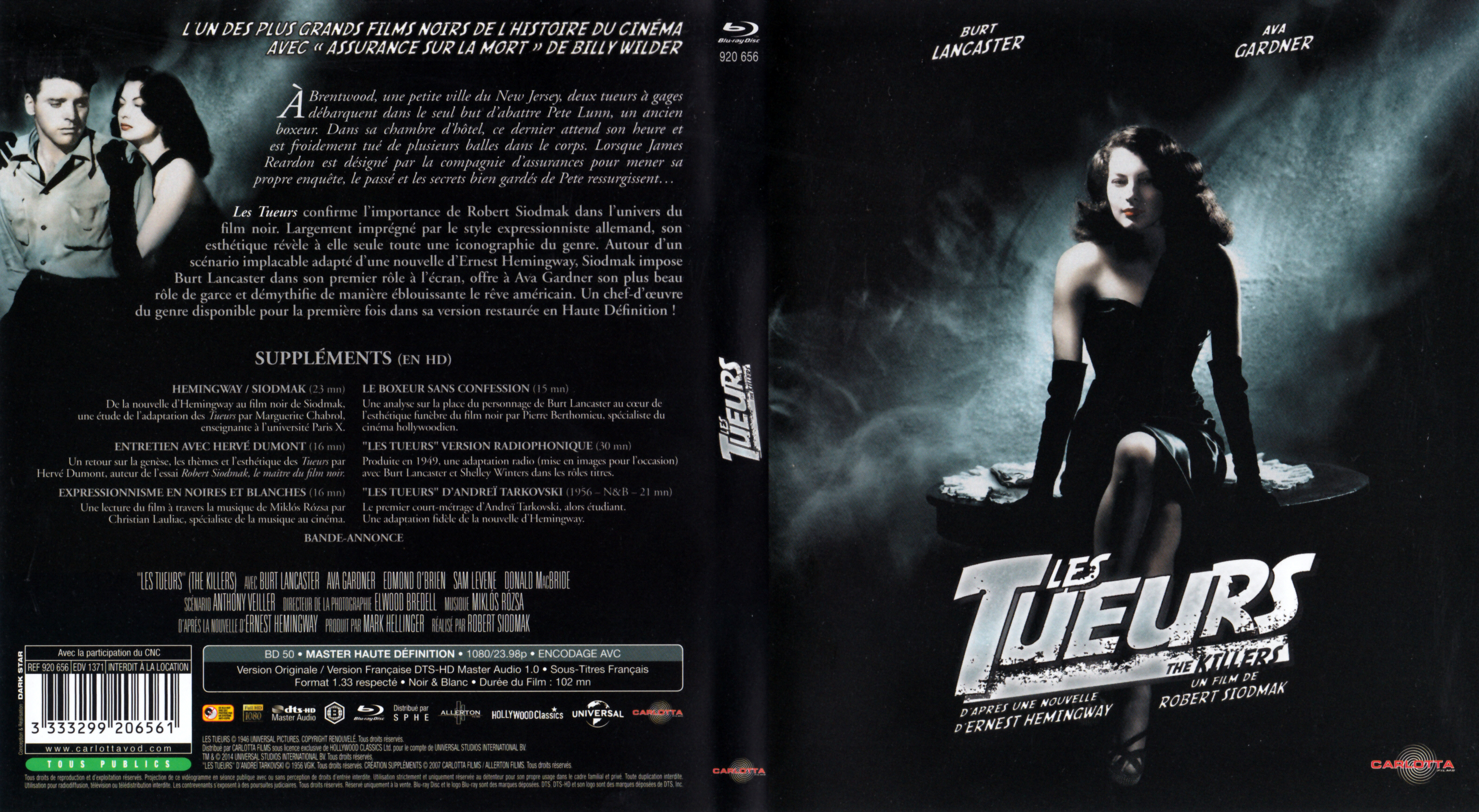 Jaquette DVD Les tueurs (BLU-RAY)