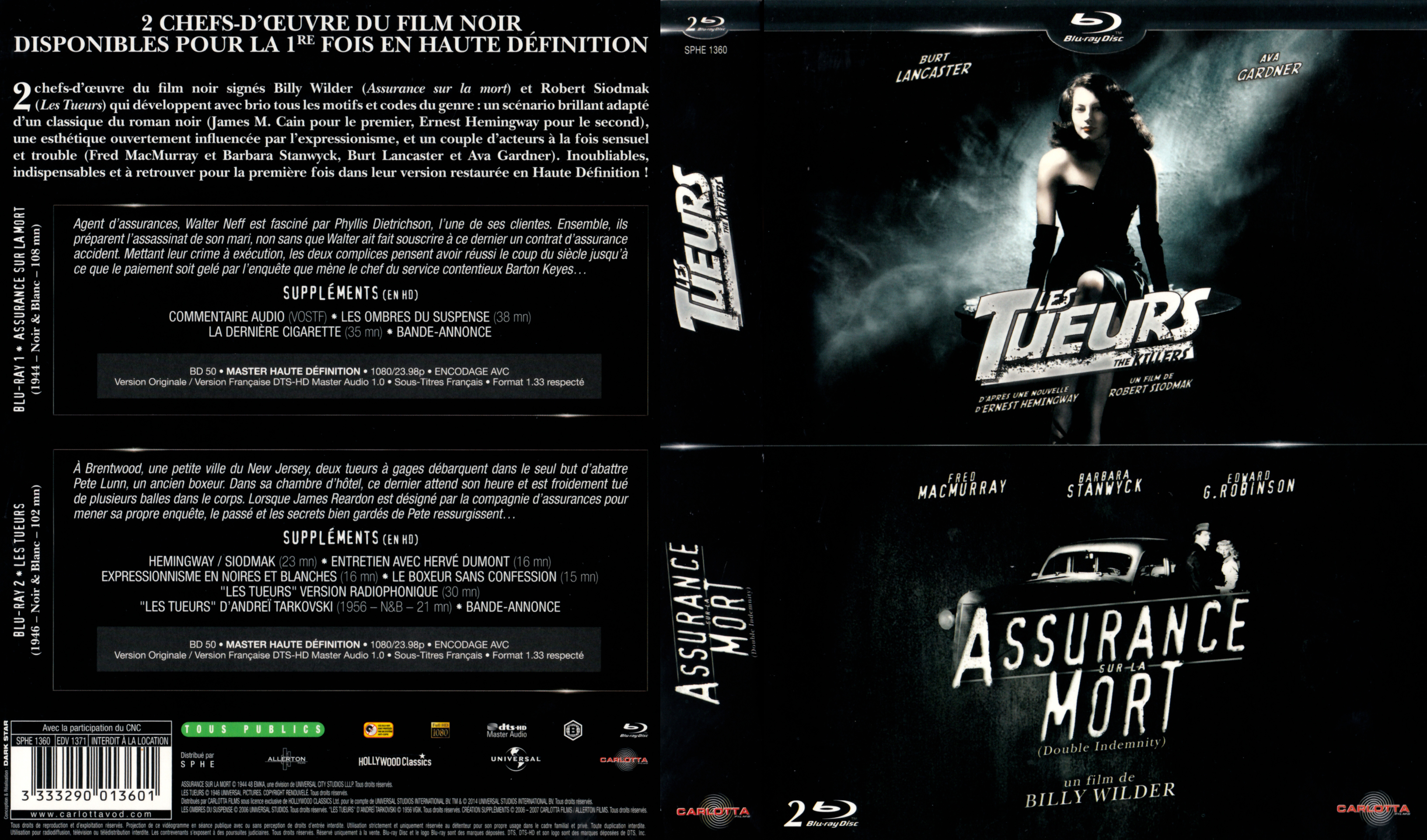 Jaquette DVD Les tueurs - Assurance sur la mort (BLU-RAY)