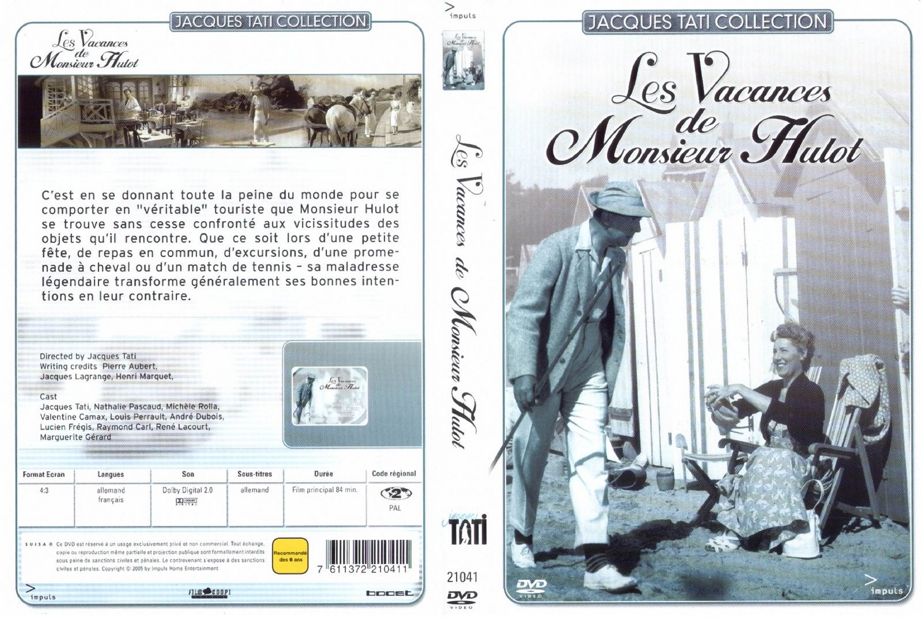 Jaquette DVD Les vacances de Monsieur Hulot v2